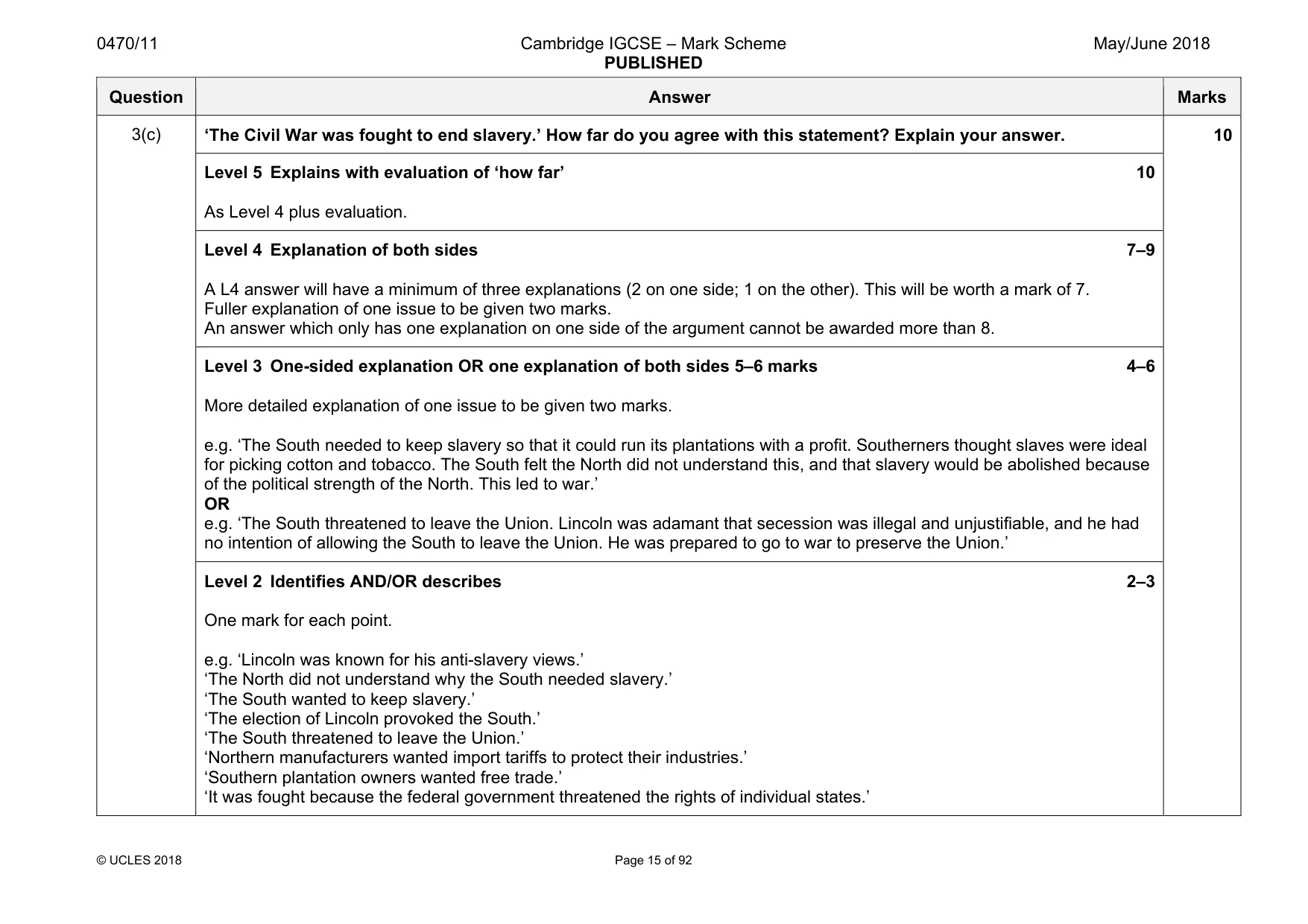 Mark scheme, page 15 of 92