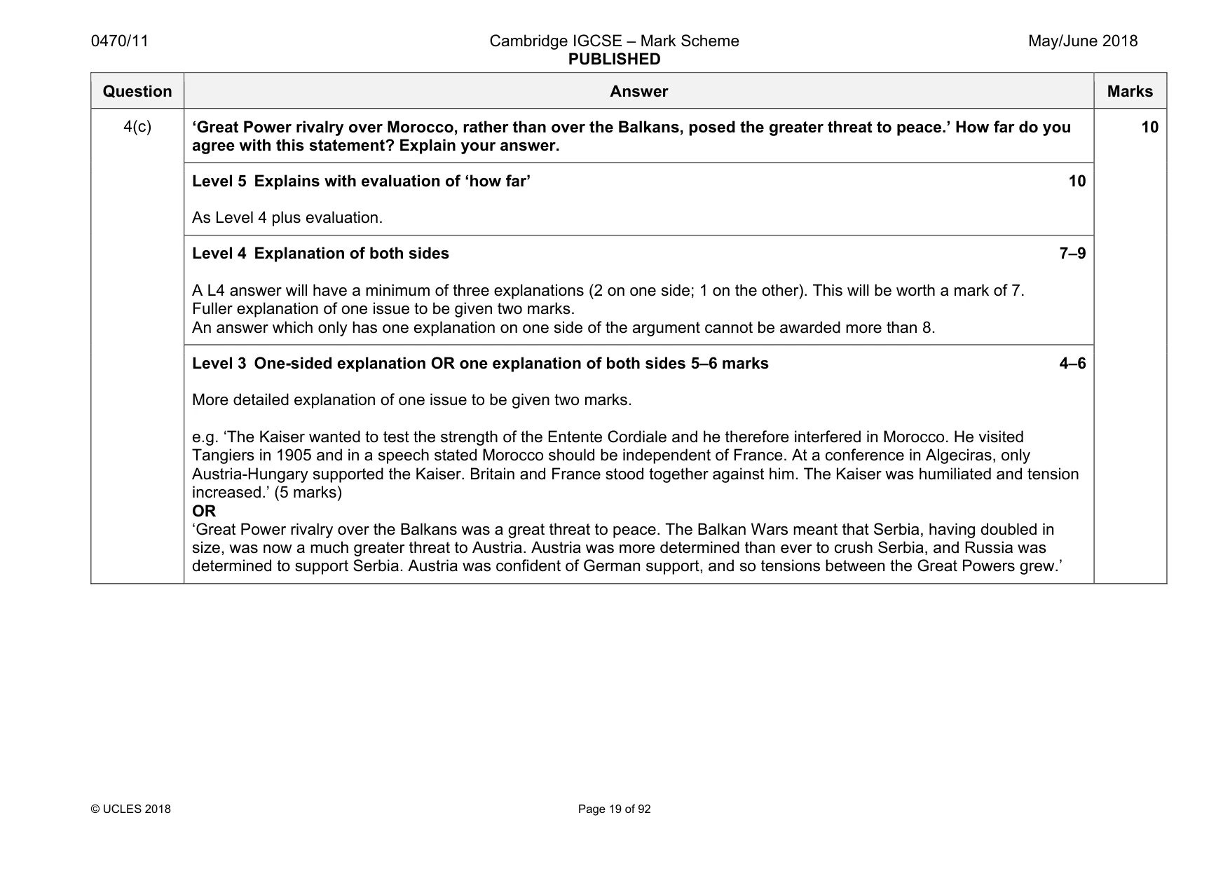 Mark scheme, page 19 of 92