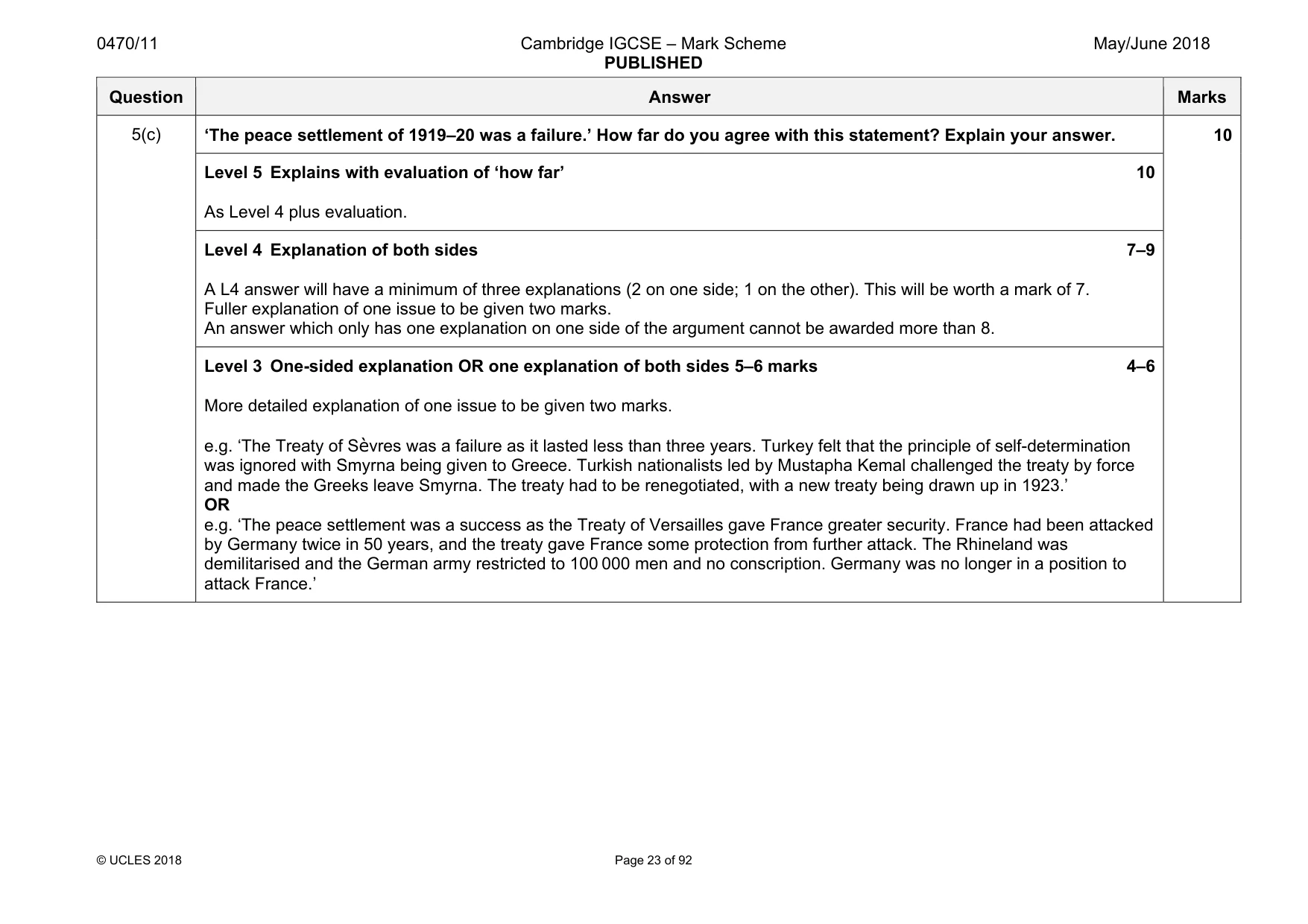 Mark scheme, page 23 of 92