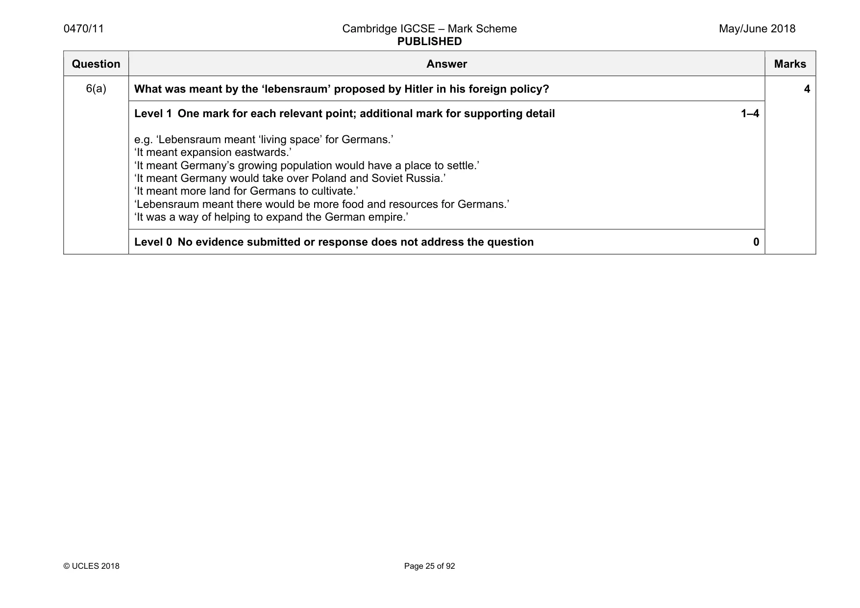 Mark scheme, page 25 of 92