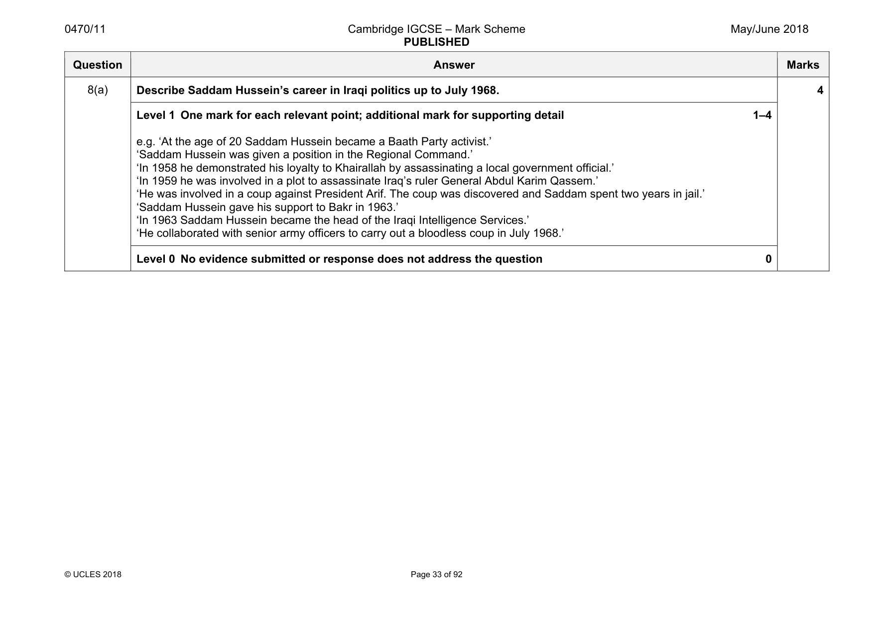 Mark scheme, page 33 of 92