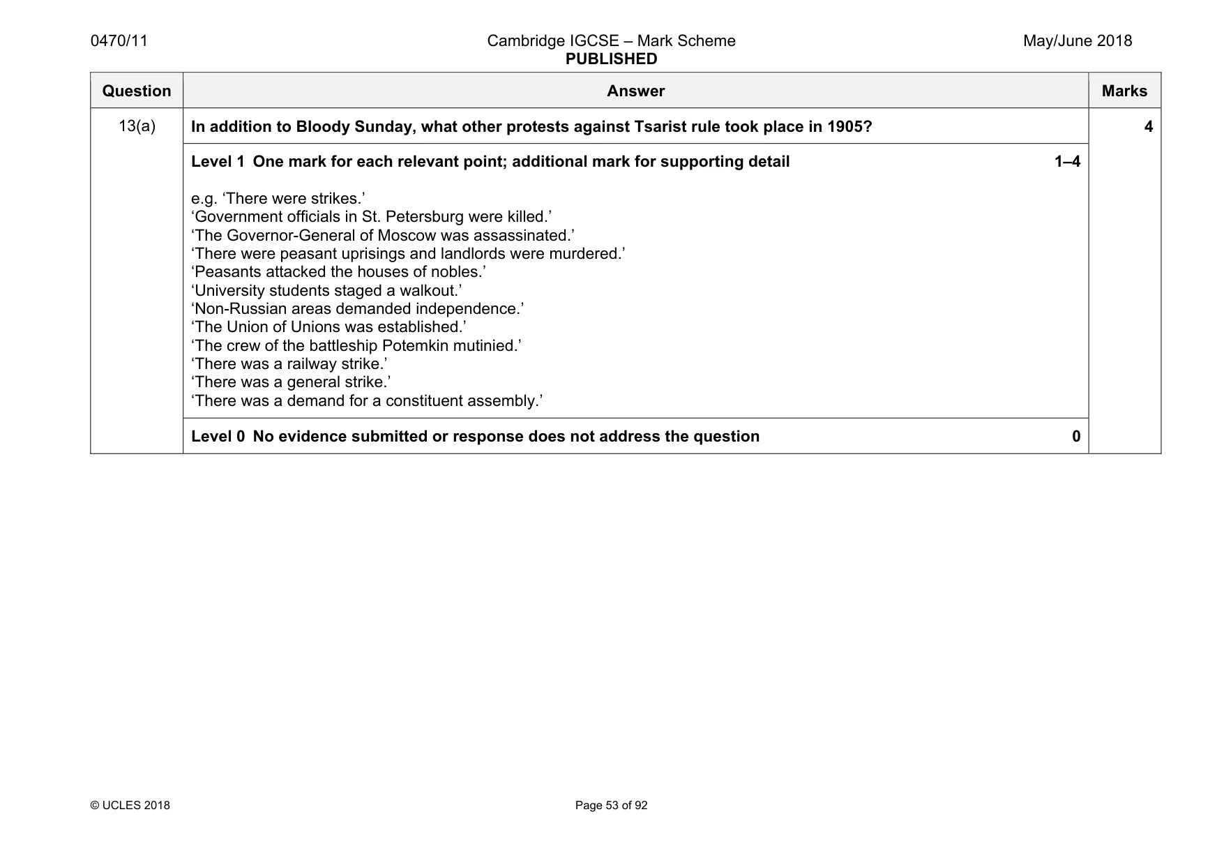 Mark scheme, page 53 of 92