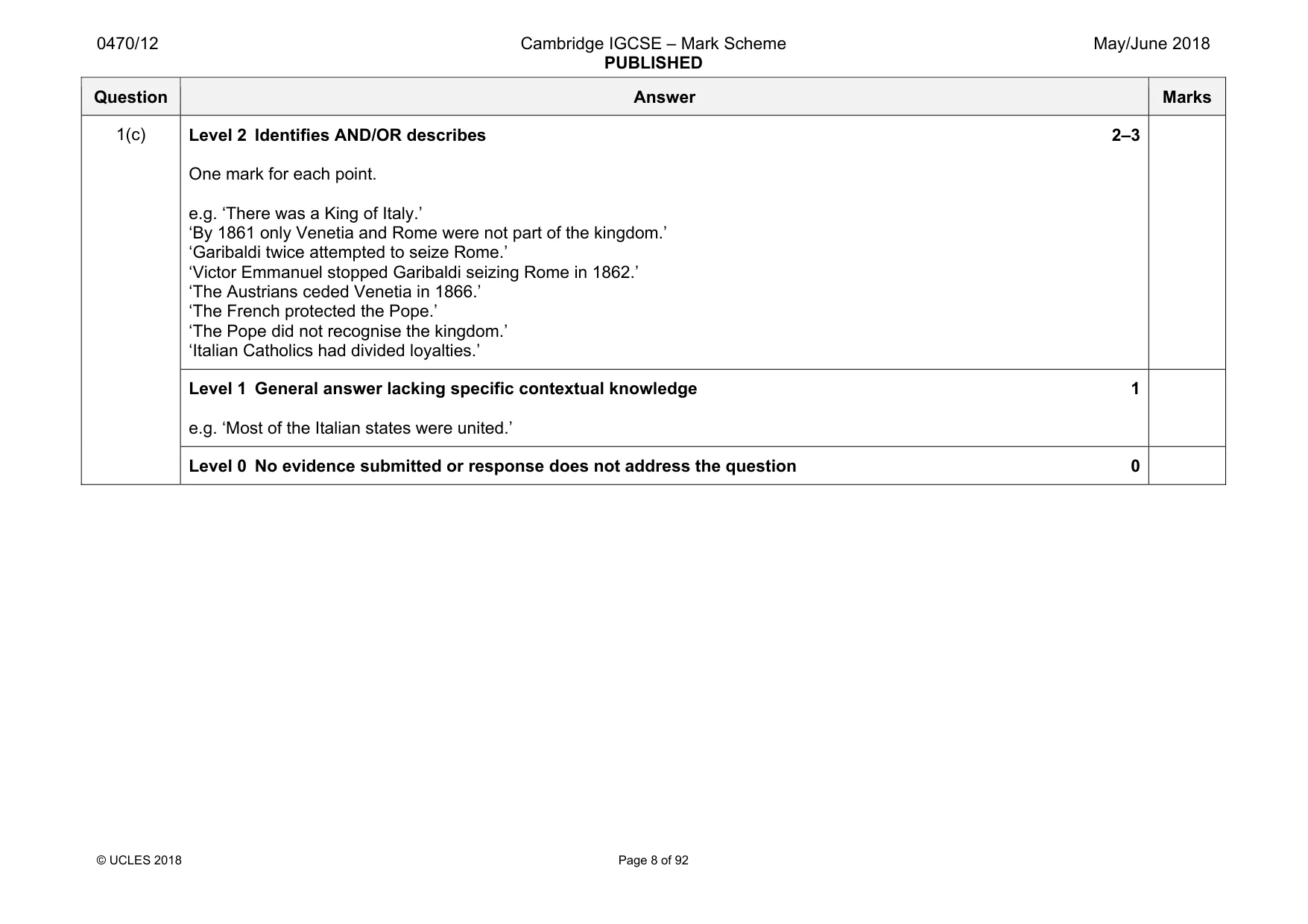Mark scheme, page 8 of 92