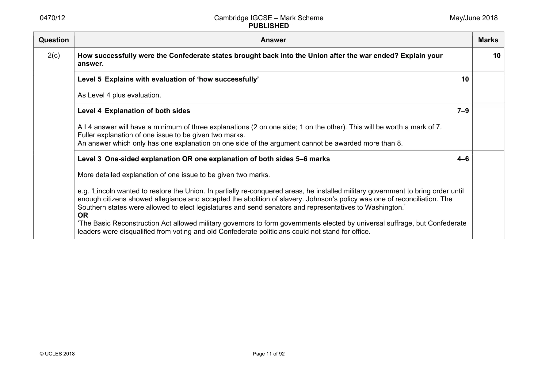 Mark scheme, page 11 of 92