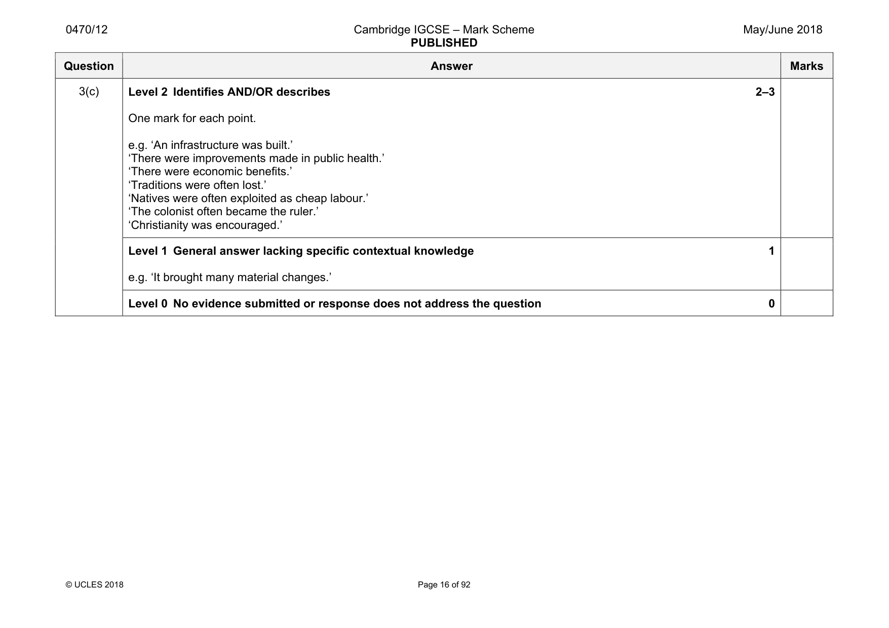 Mark scheme, page 16 of 92