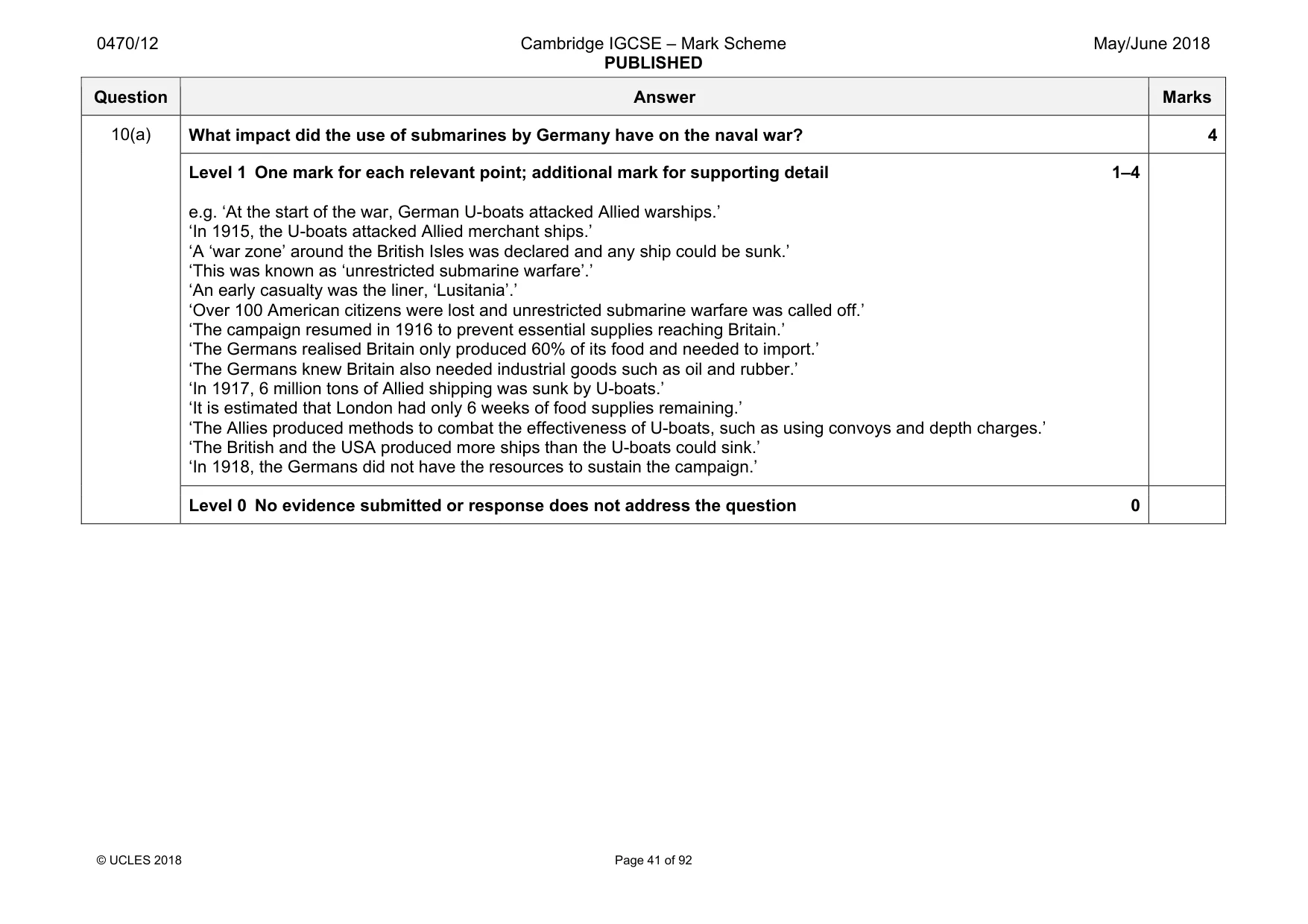 Mark scheme, page 41 of 92