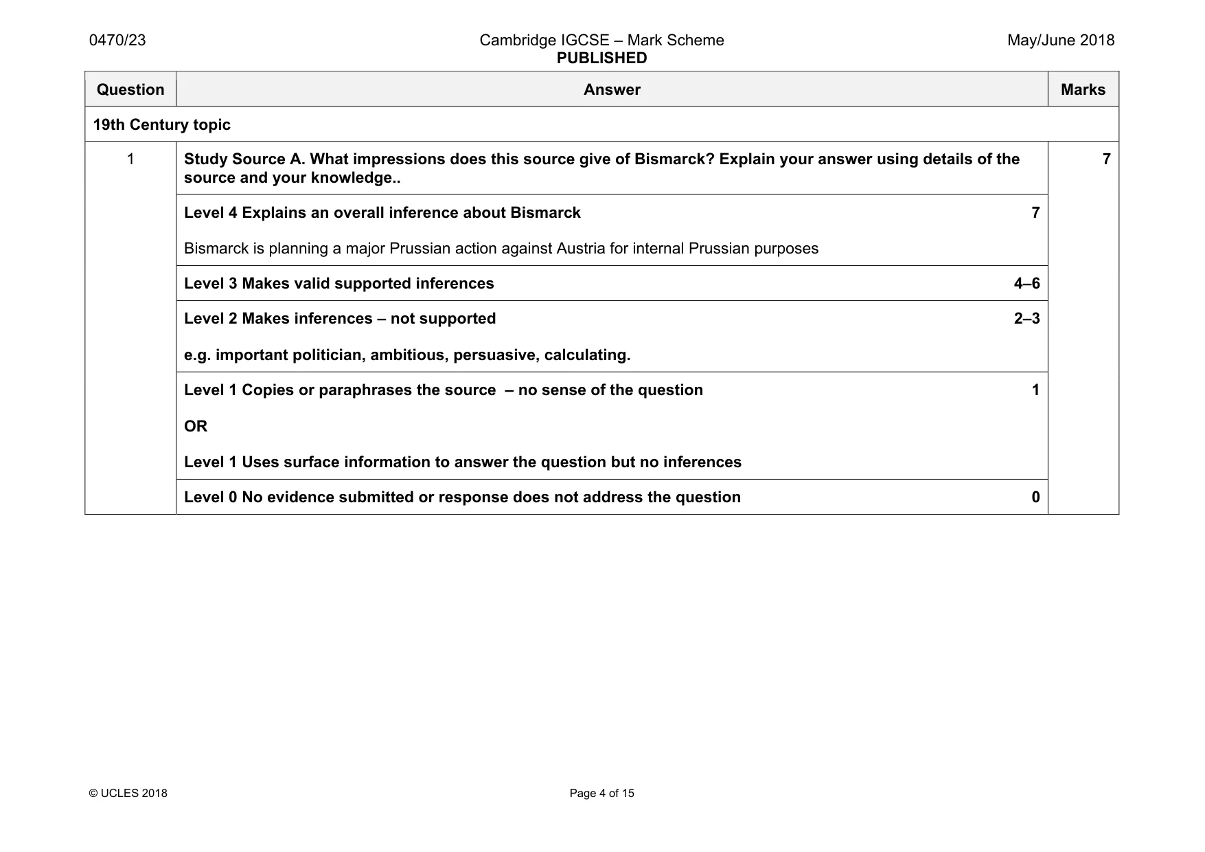 Mark scheme, page 4 of 15