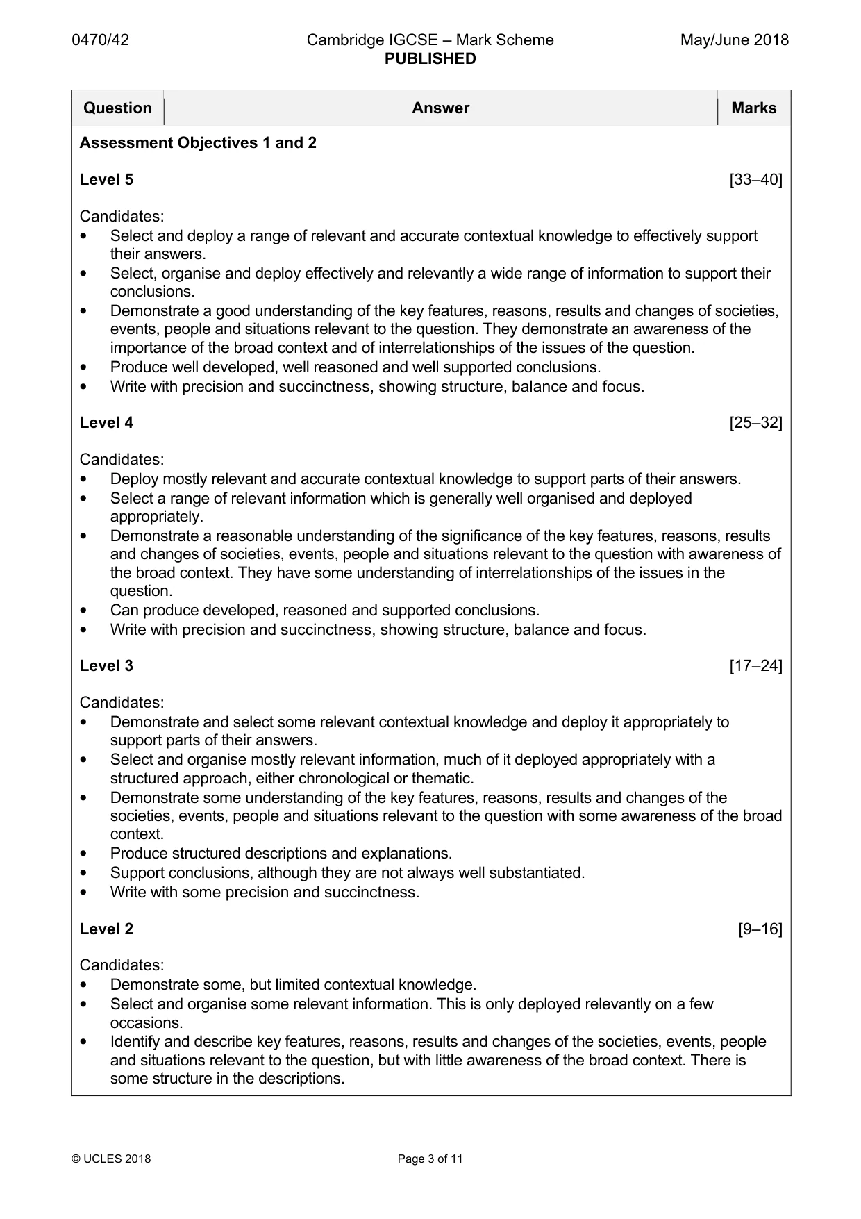 Mark scheme, page 3 of 11