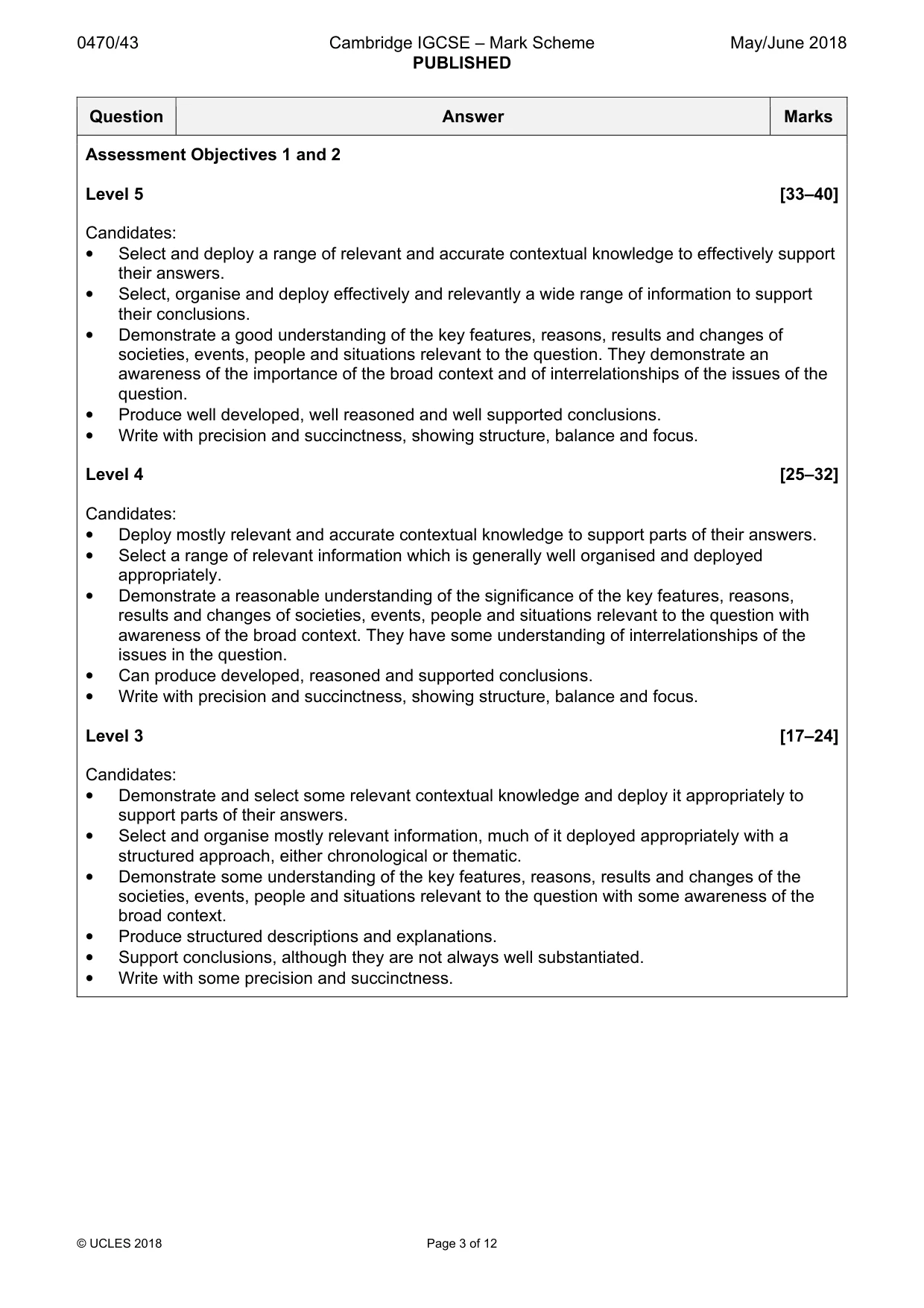 Mark scheme, page 3 of 12
