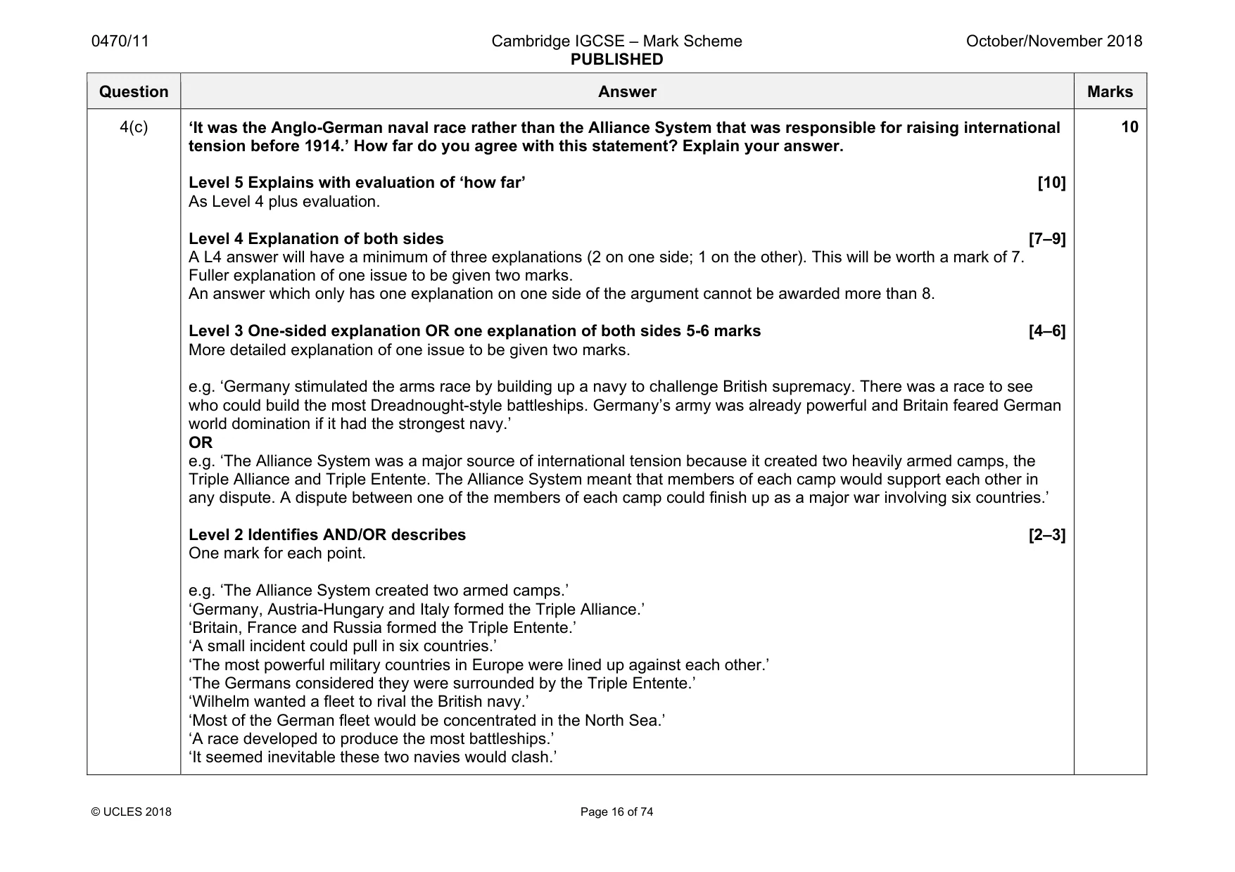 Mark scheme, page 16 of 74