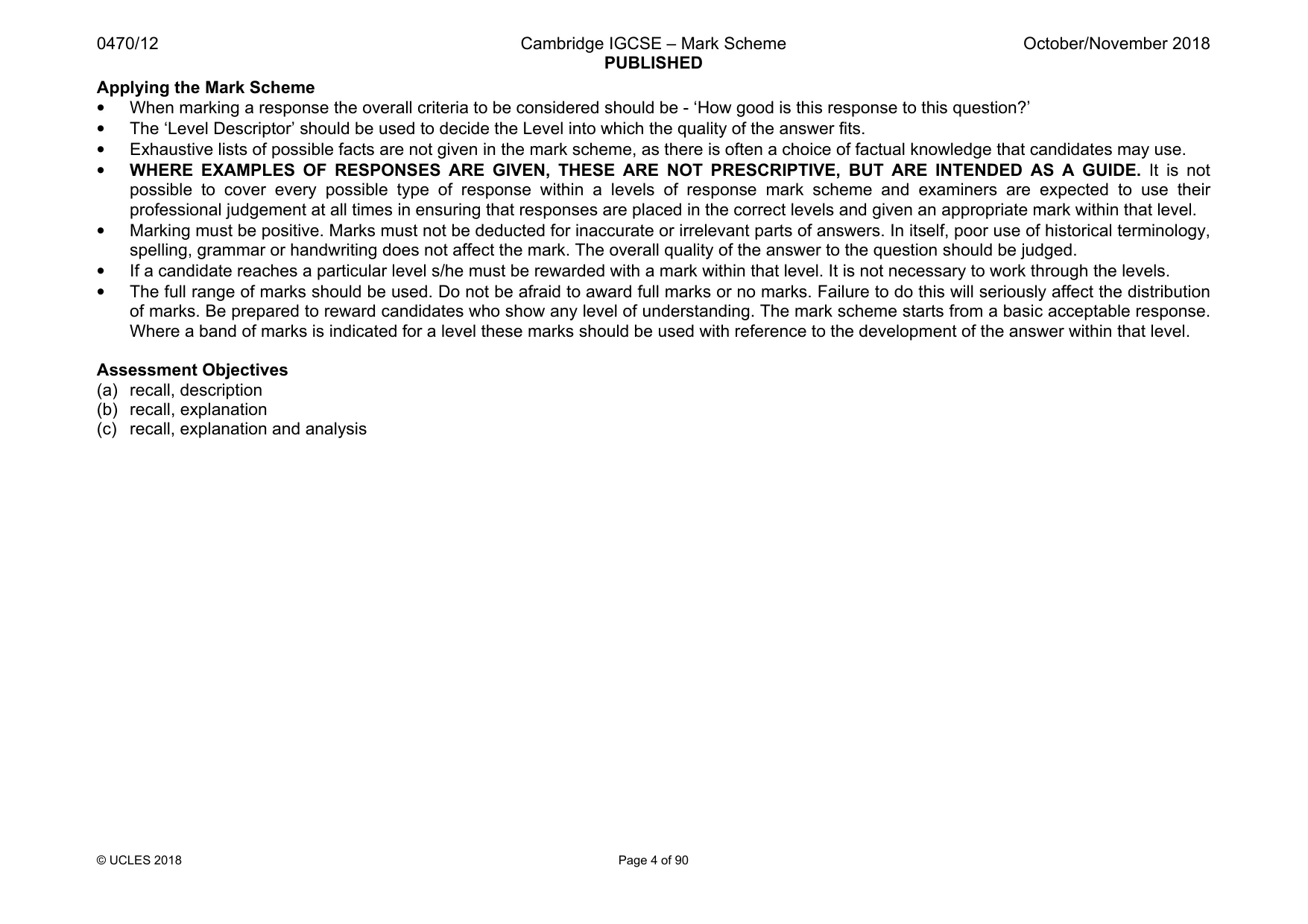 Mark scheme, page 4 of 90