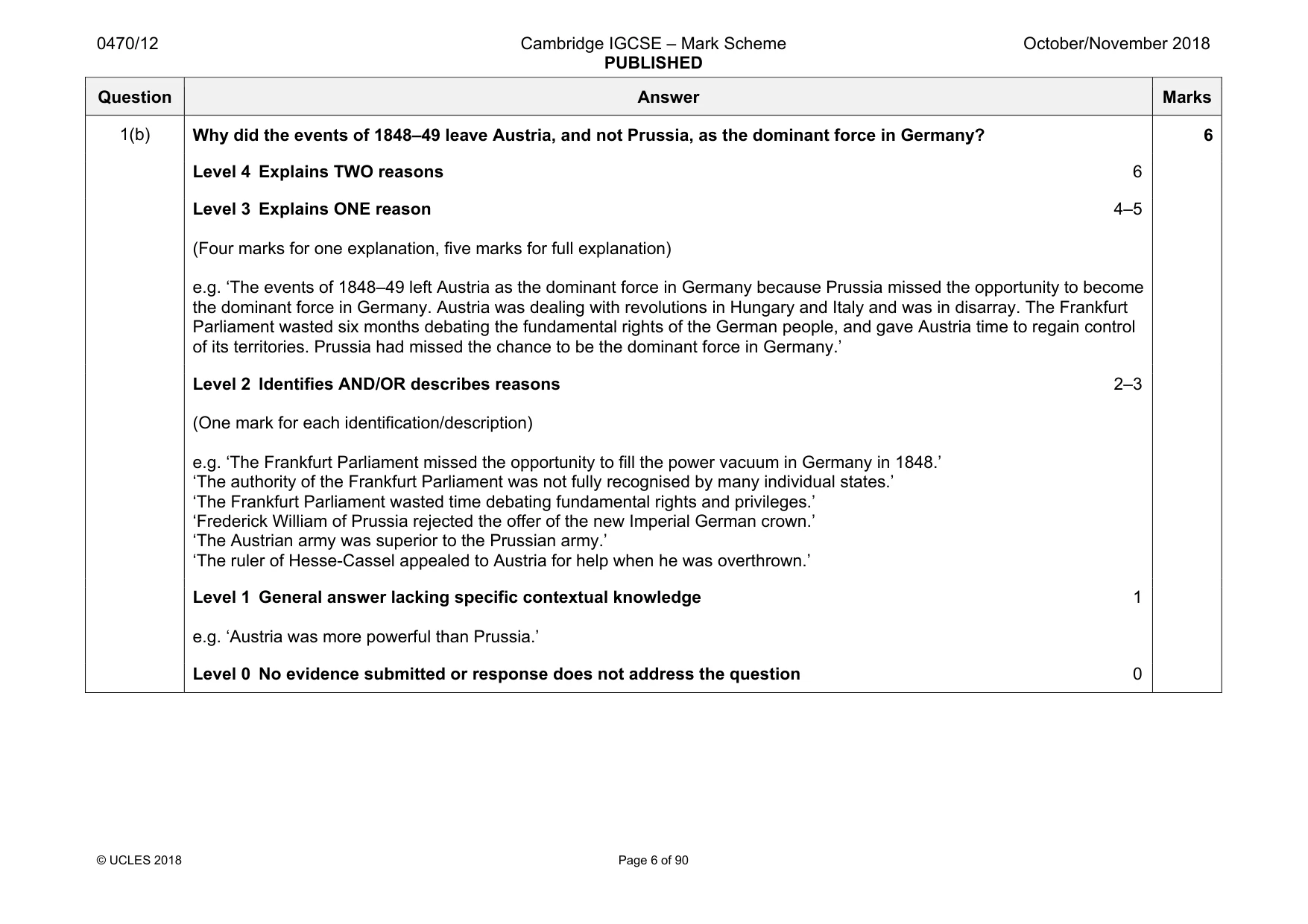 Mark scheme, page 6 of 90