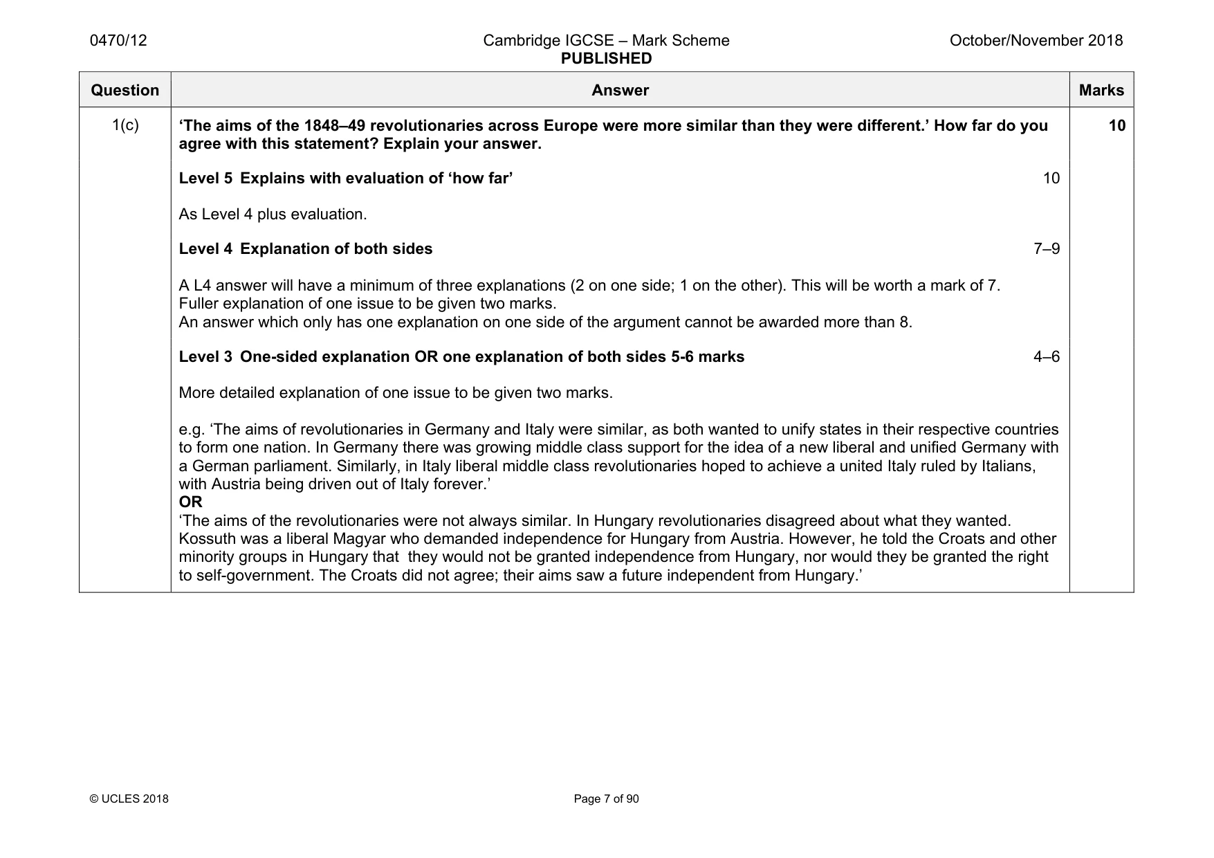 Mark scheme, page 7 of 90