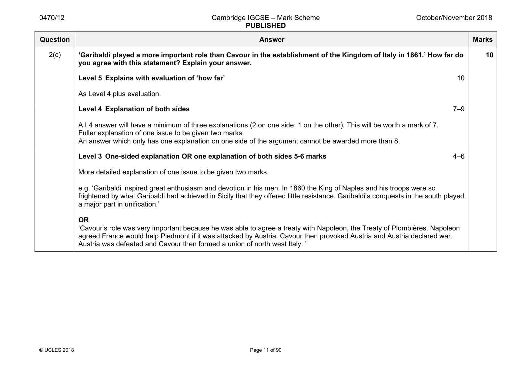 Mark scheme, page 11 of 90