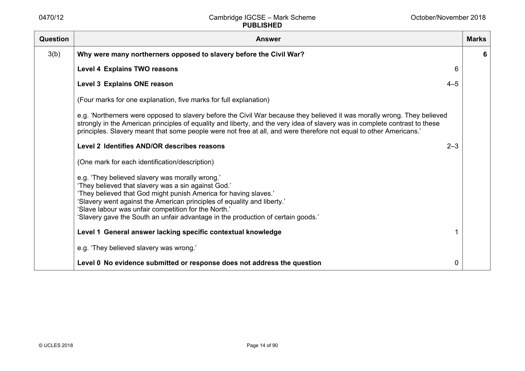 Mark scheme, page 14 of 90