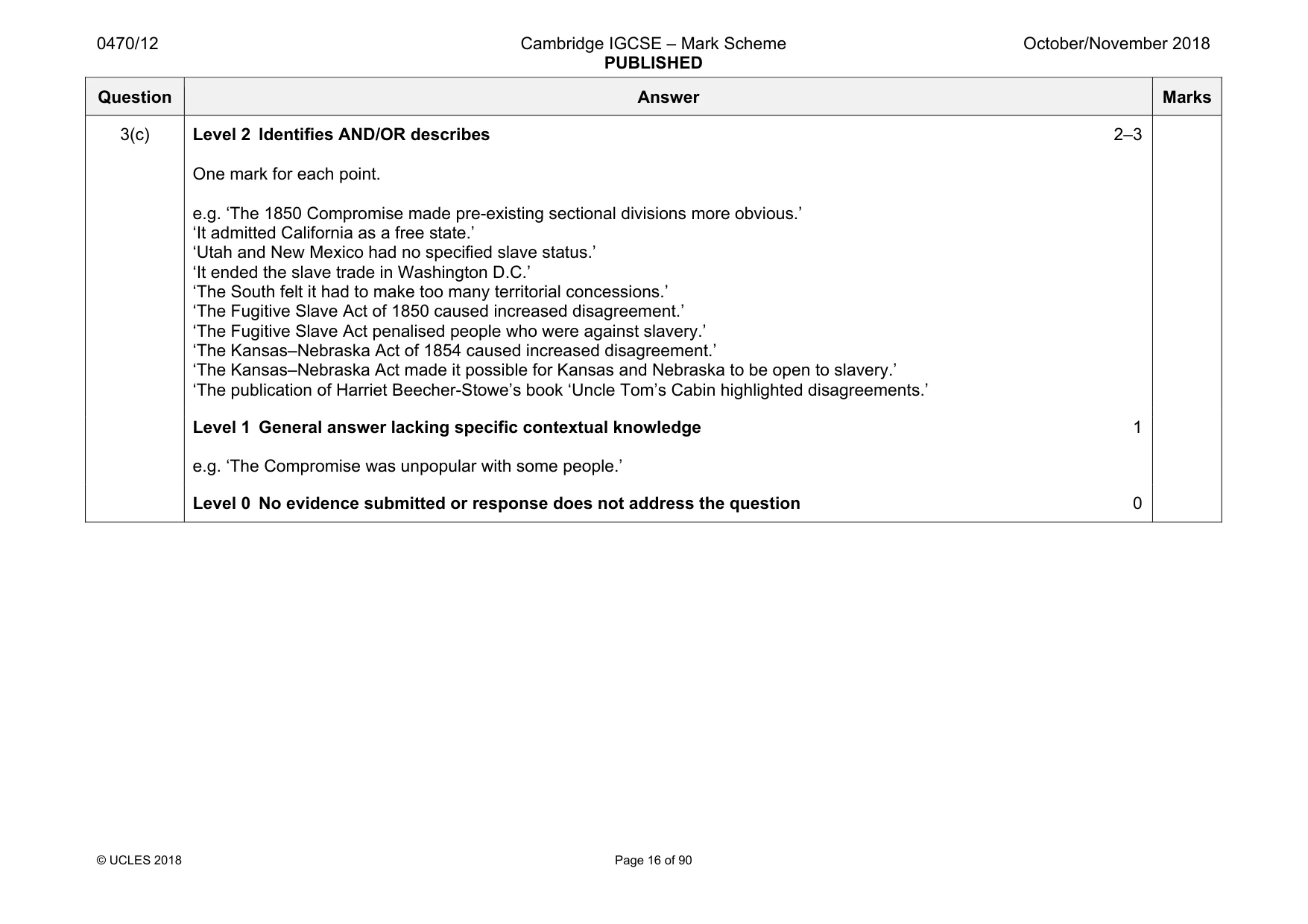 Mark scheme, page 16 of 90