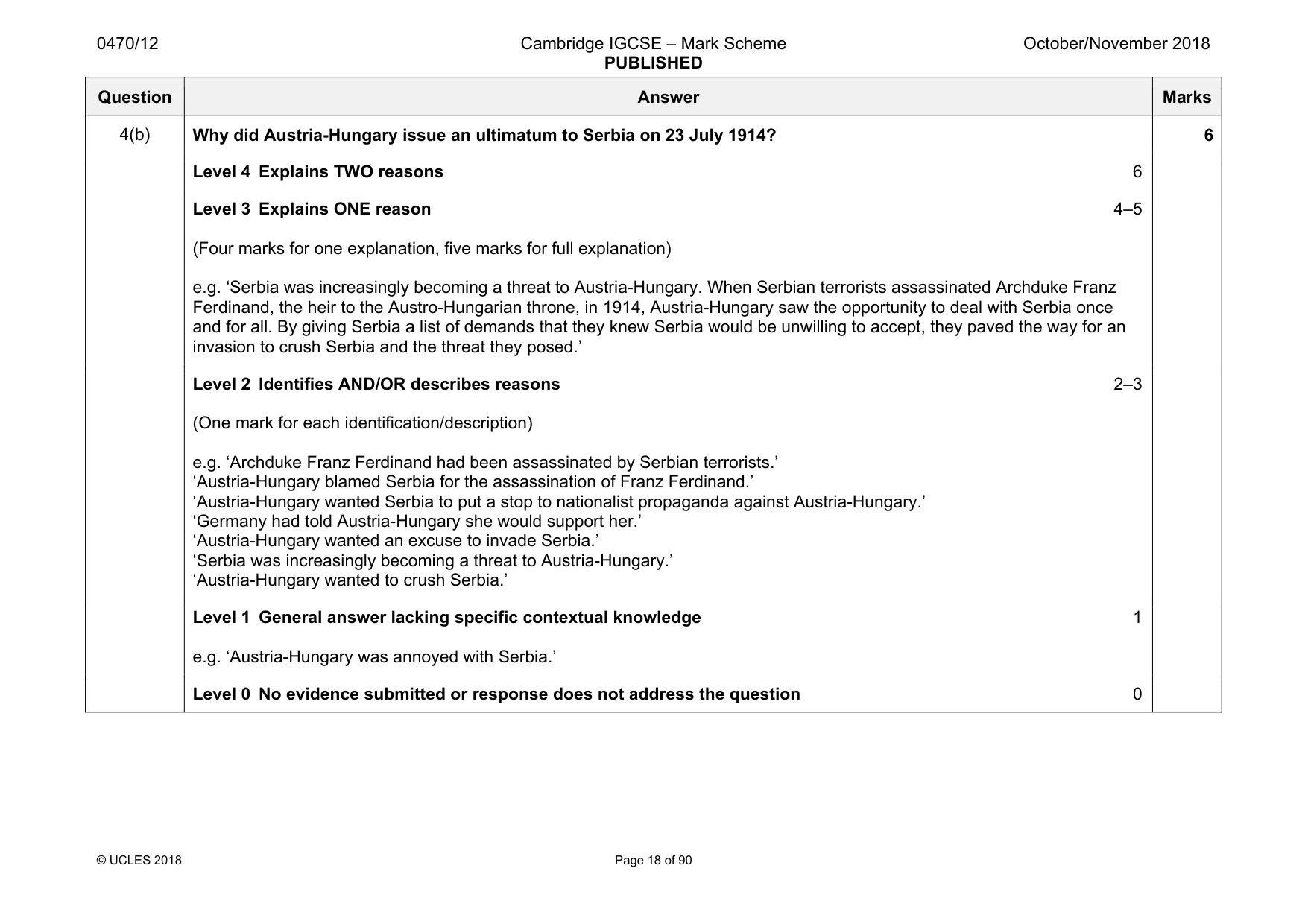 Mark scheme, page 18 of 90