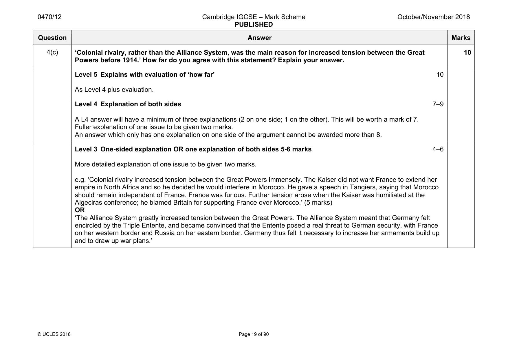 Mark scheme, page 19 of 90