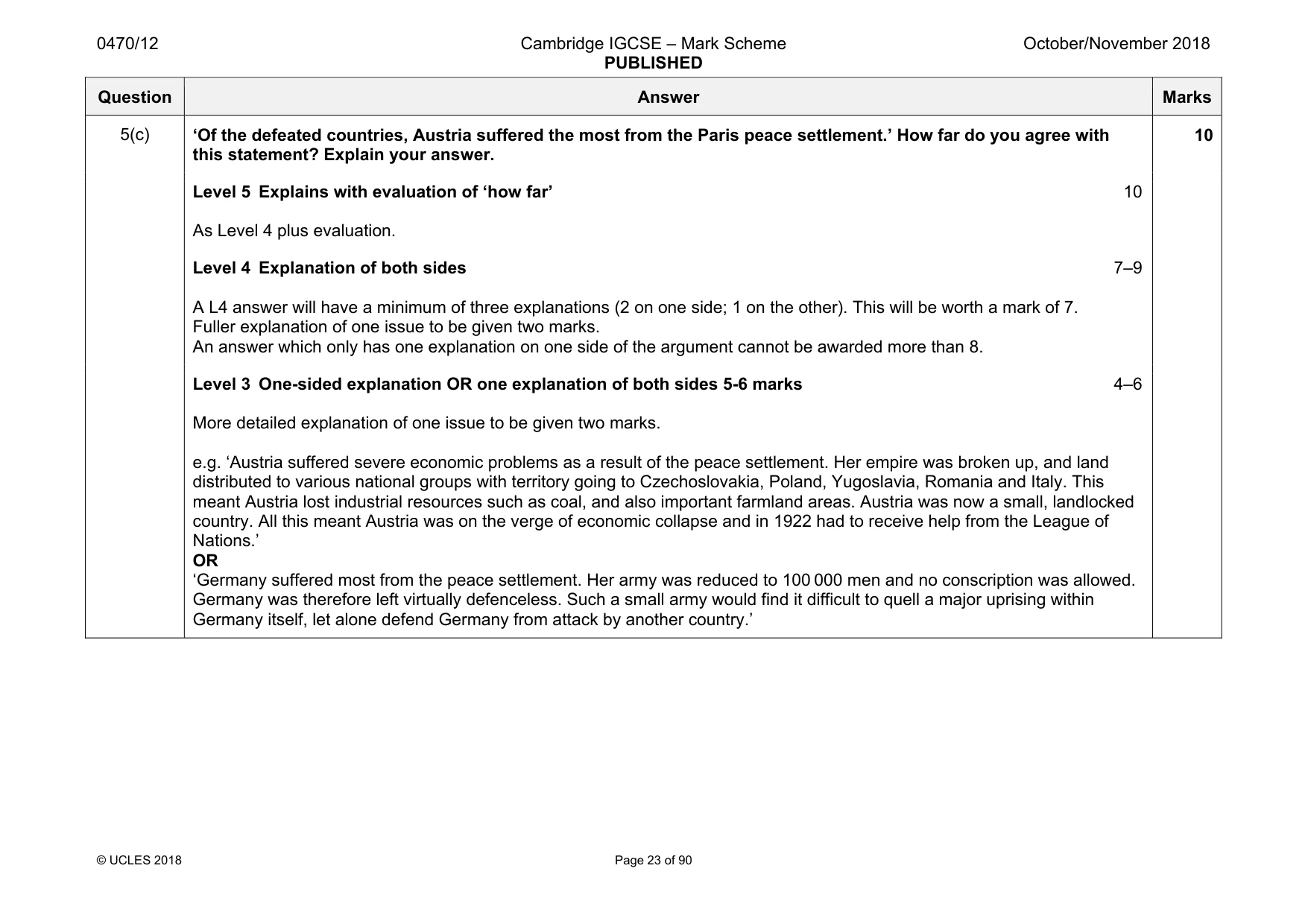 Mark scheme, page 23 of 90