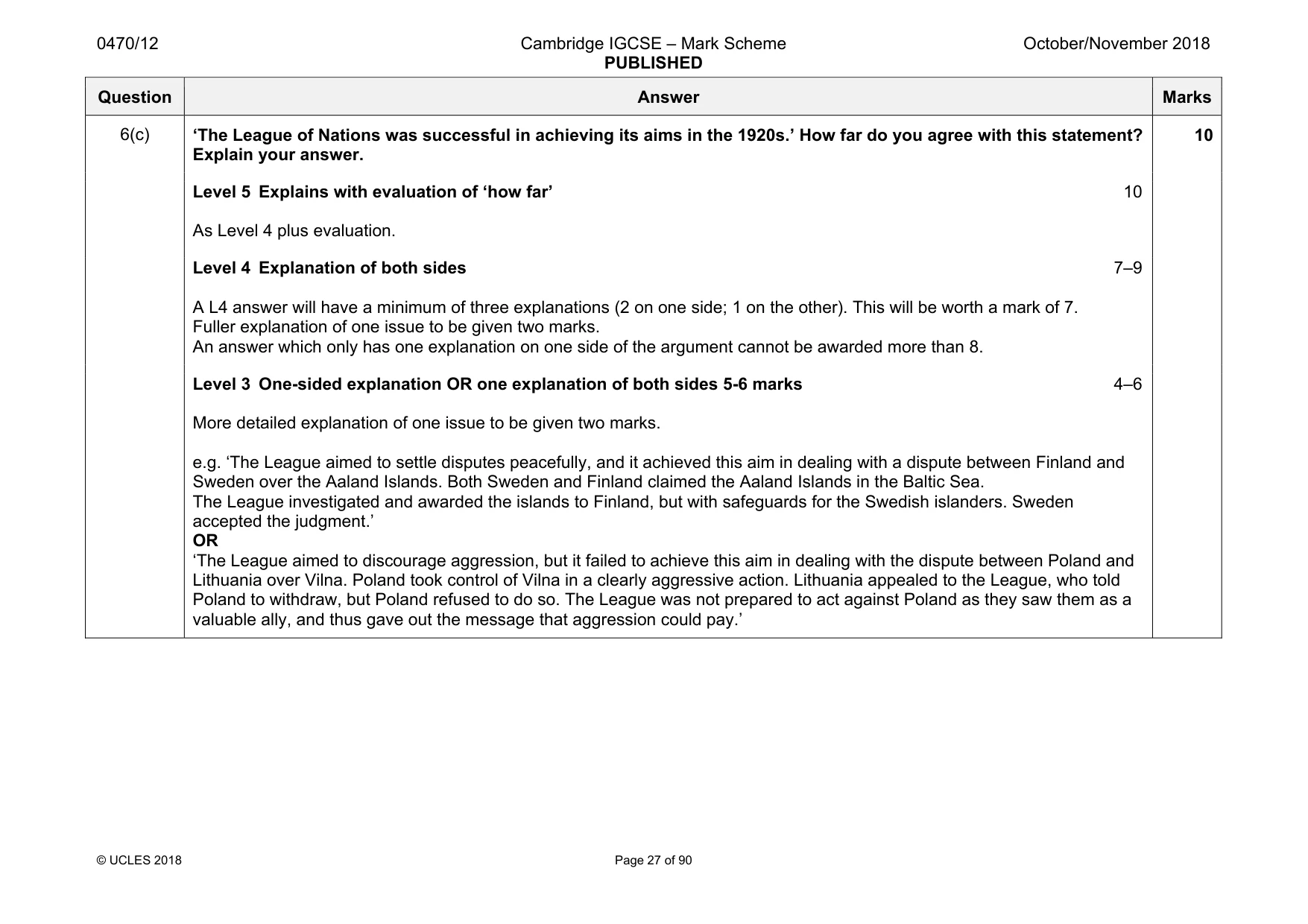Mark scheme, page 27 of 90