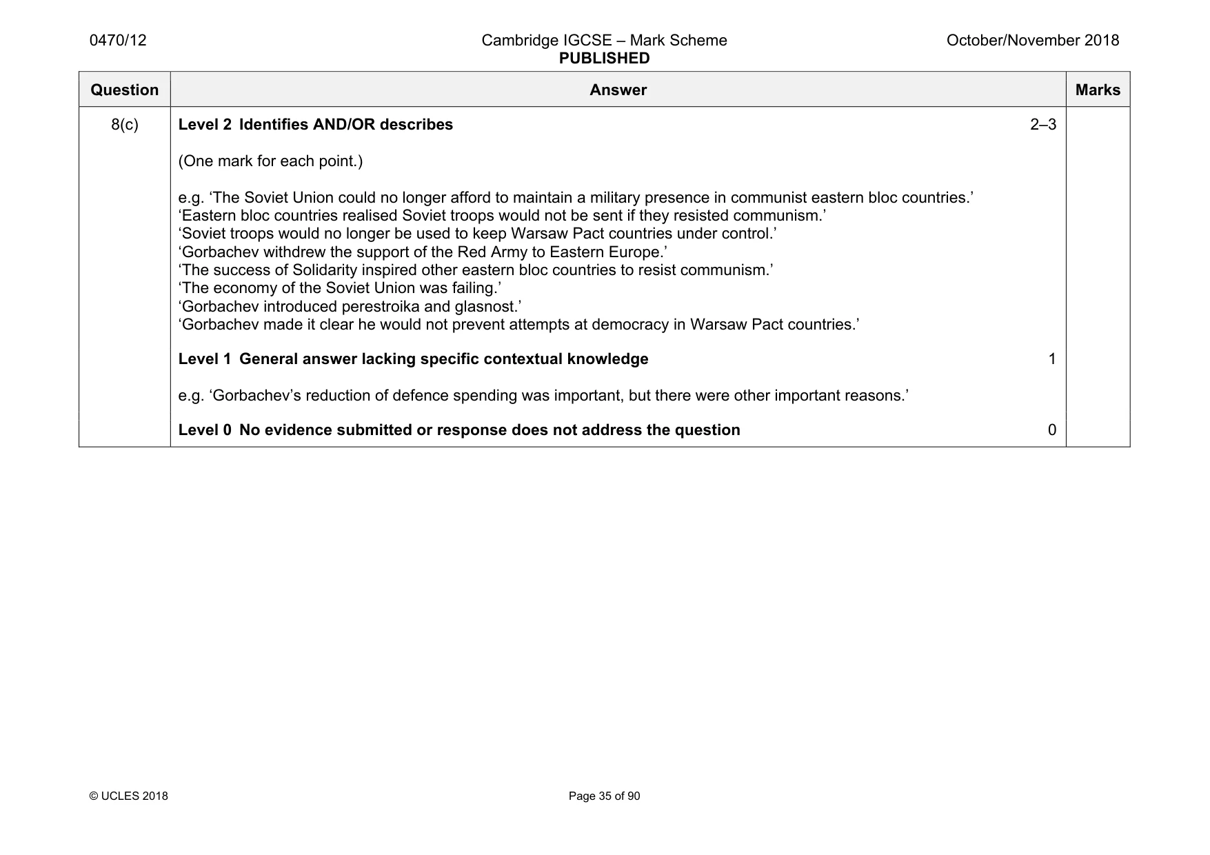 Mark scheme, page 35 of 90