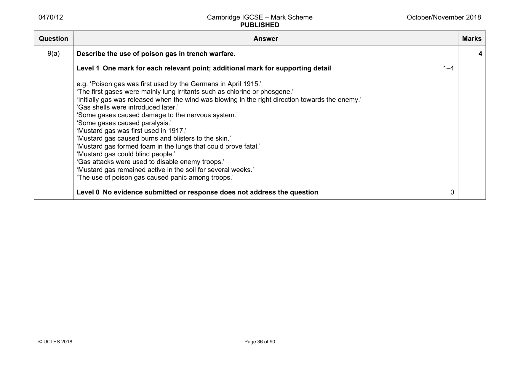 Mark scheme, page 36 of 90