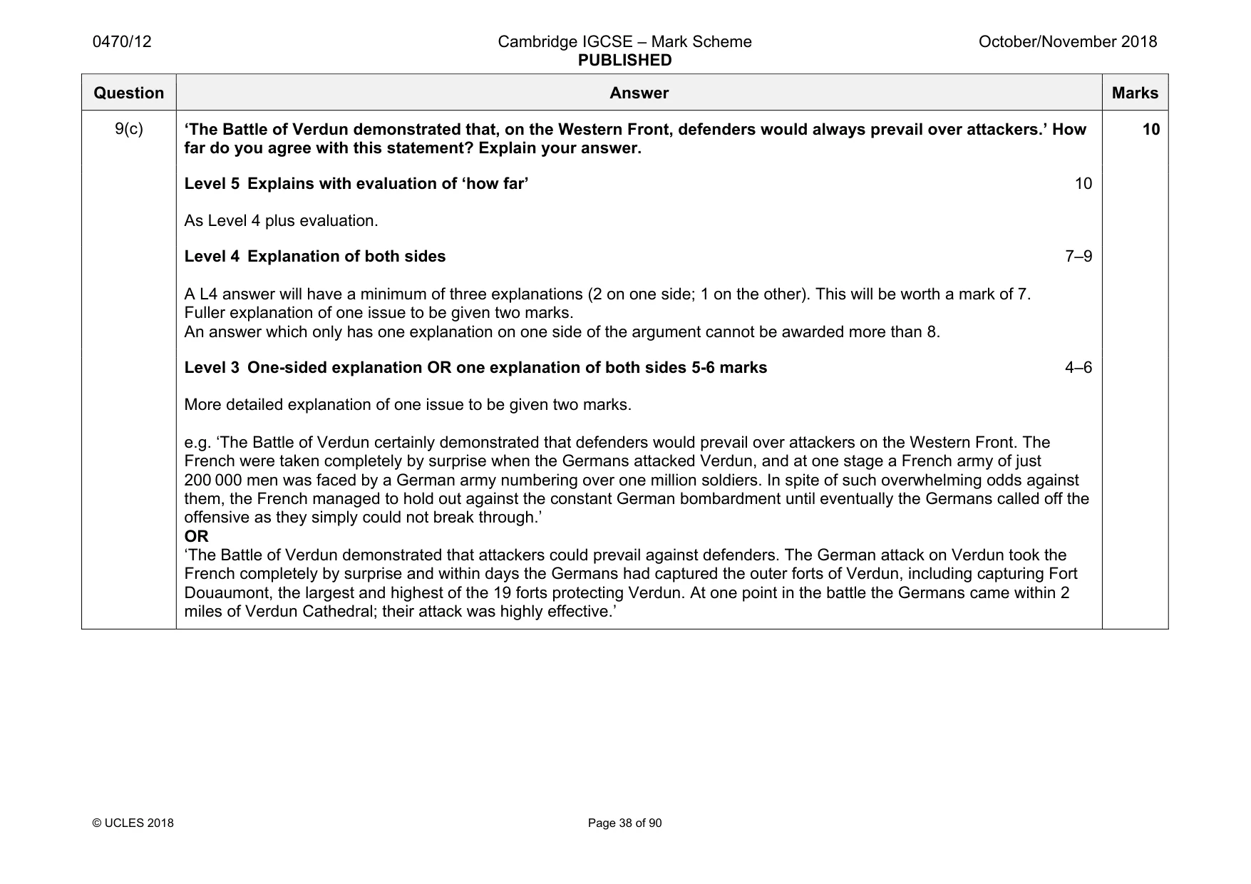Mark scheme, page 38 of 90