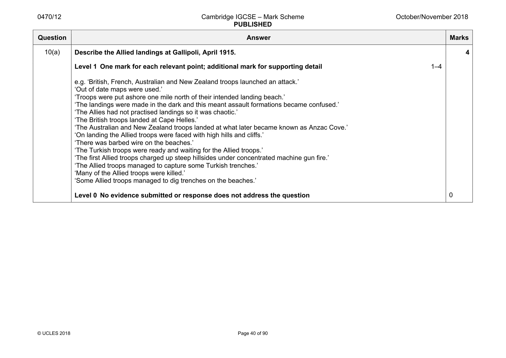 Mark scheme, page 40 of 90