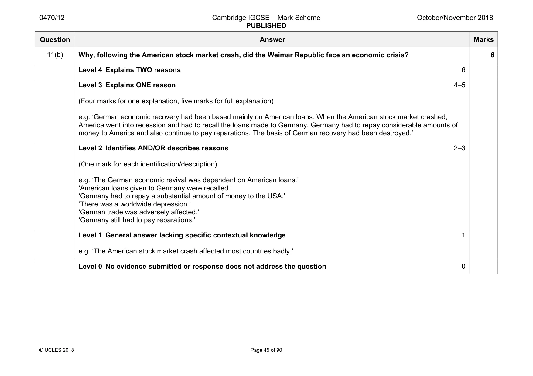 Mark scheme, page 45 of 90