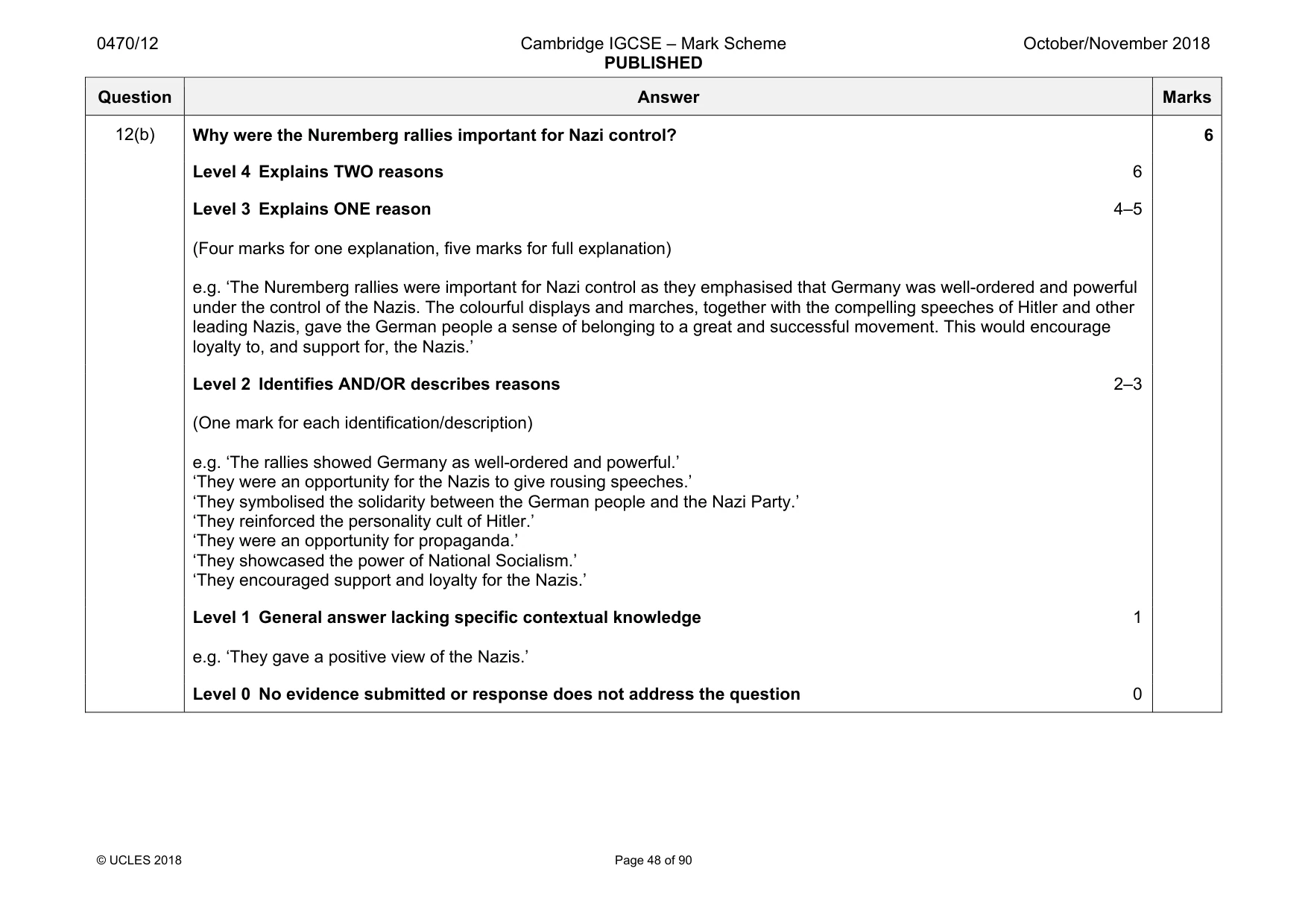 Mark scheme, page 48 of 90