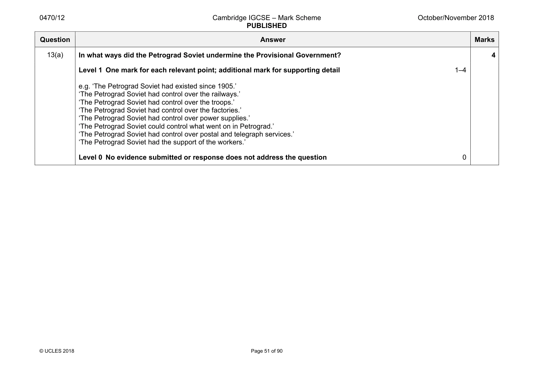 Mark scheme, page 51 of 90