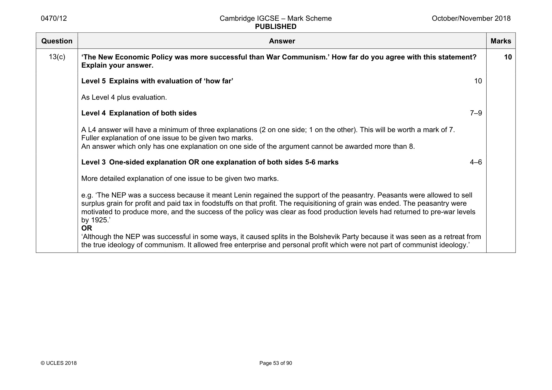 Mark scheme, page 53 of 90