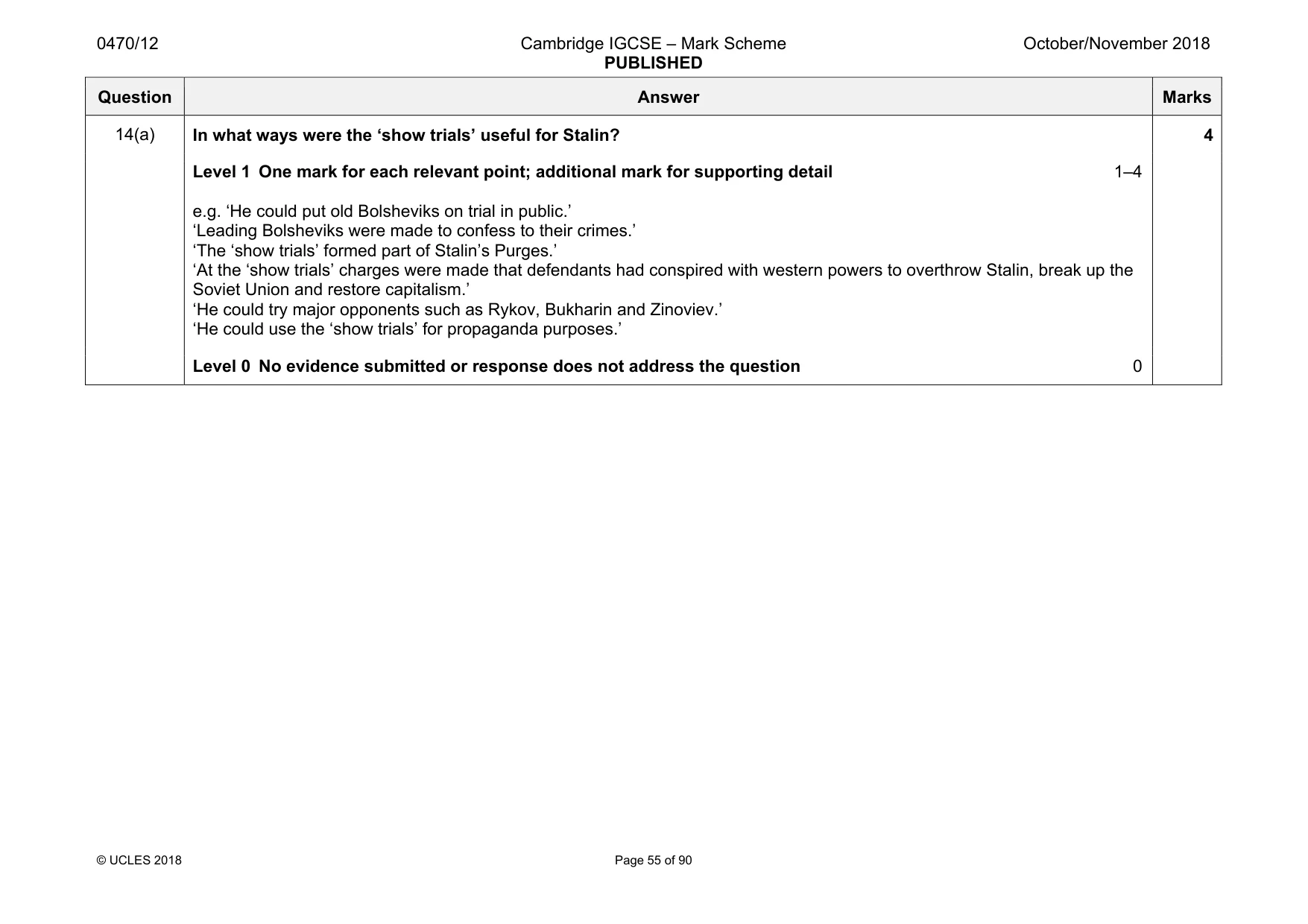 Mark scheme, page 55 of 90