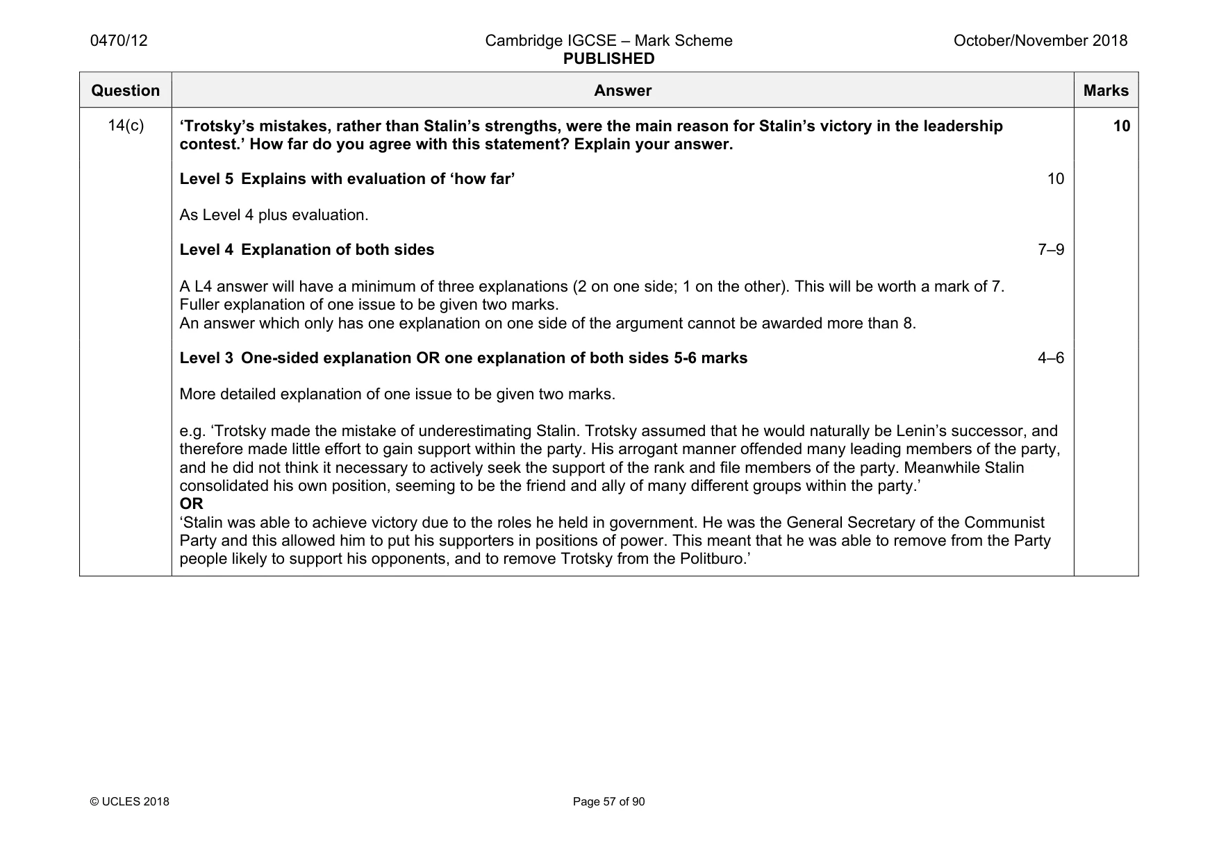 Mark scheme, page 57 of 90