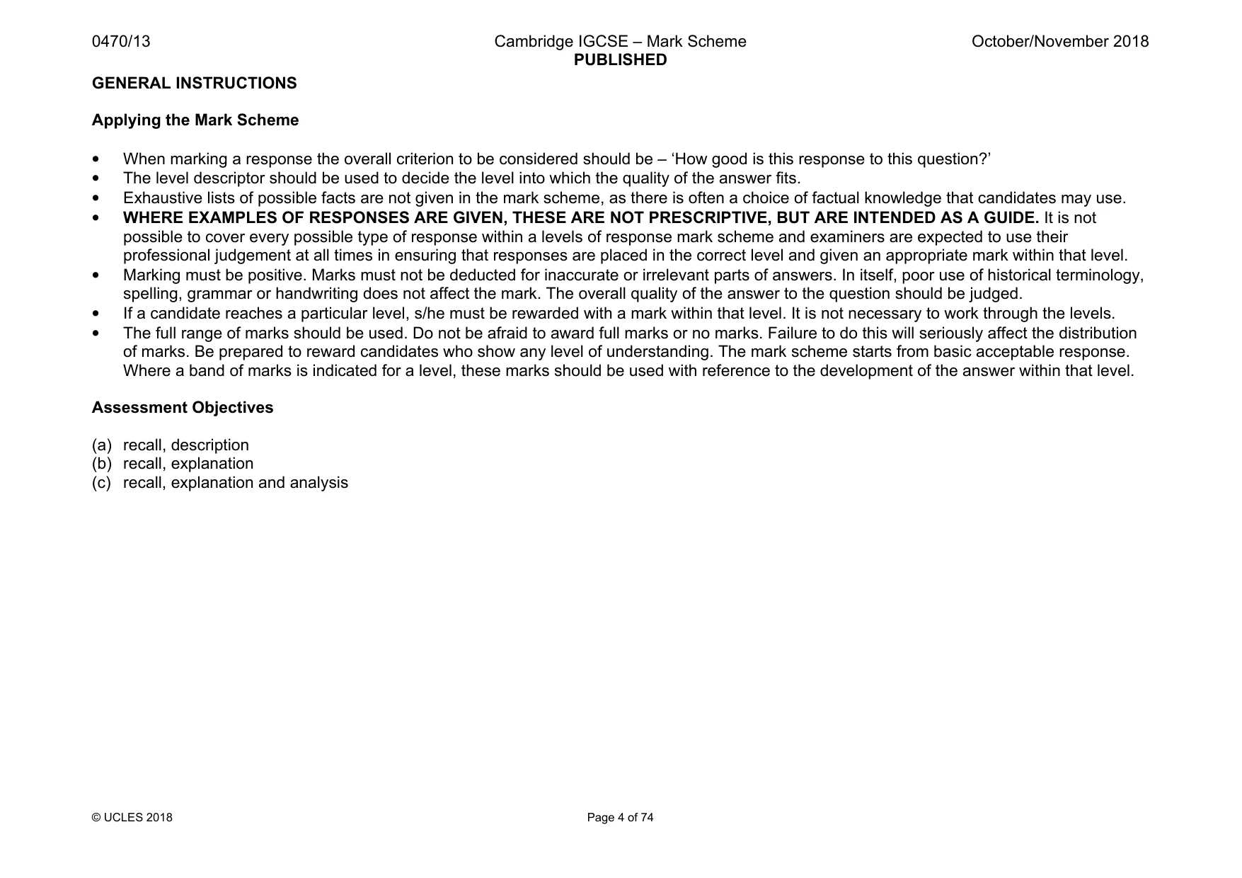 Mark scheme, page 4 of 74