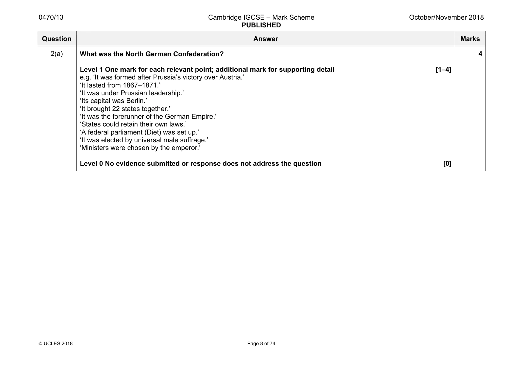 Mark scheme, page 8 of 74