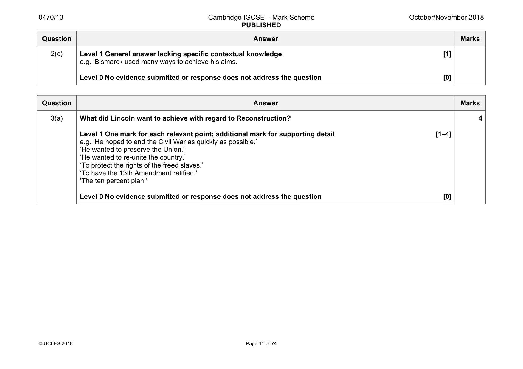 Mark scheme, page 11 of 74