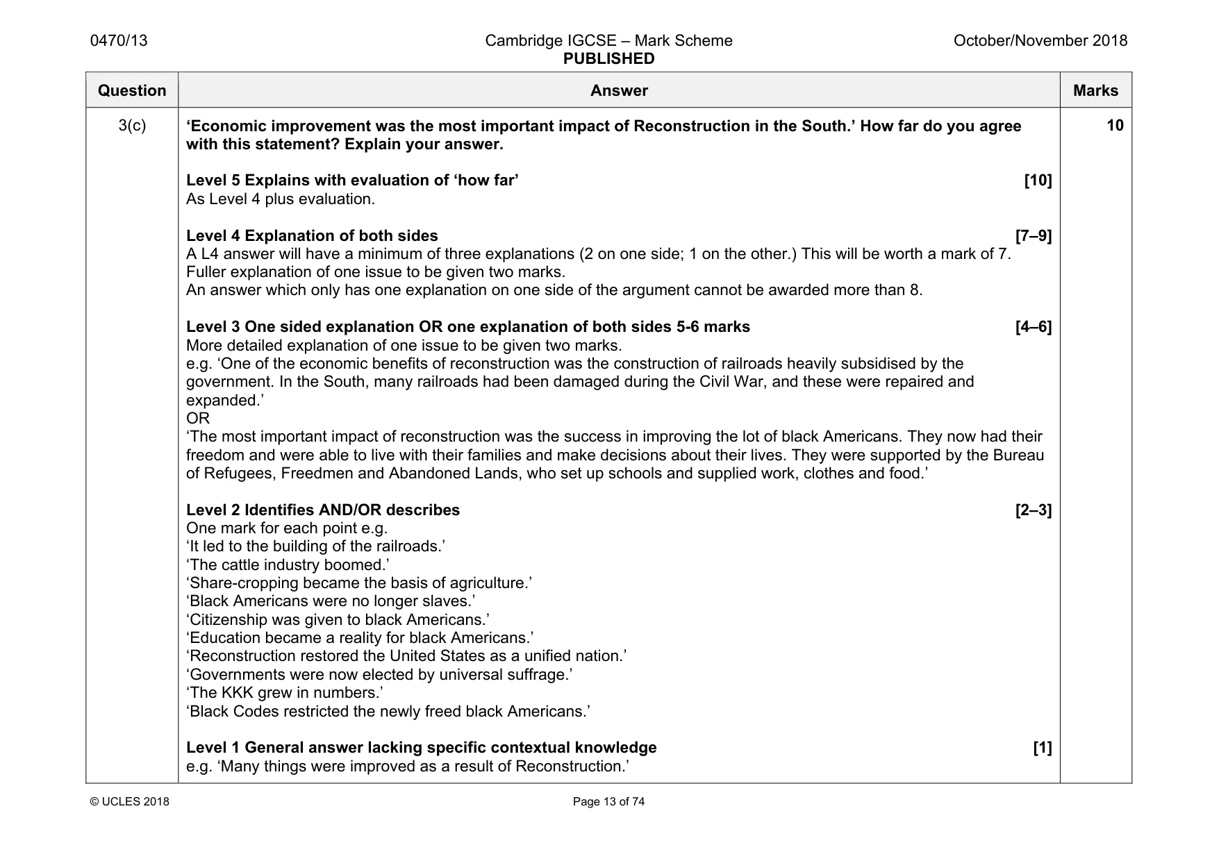 Mark scheme, page 13 of 74