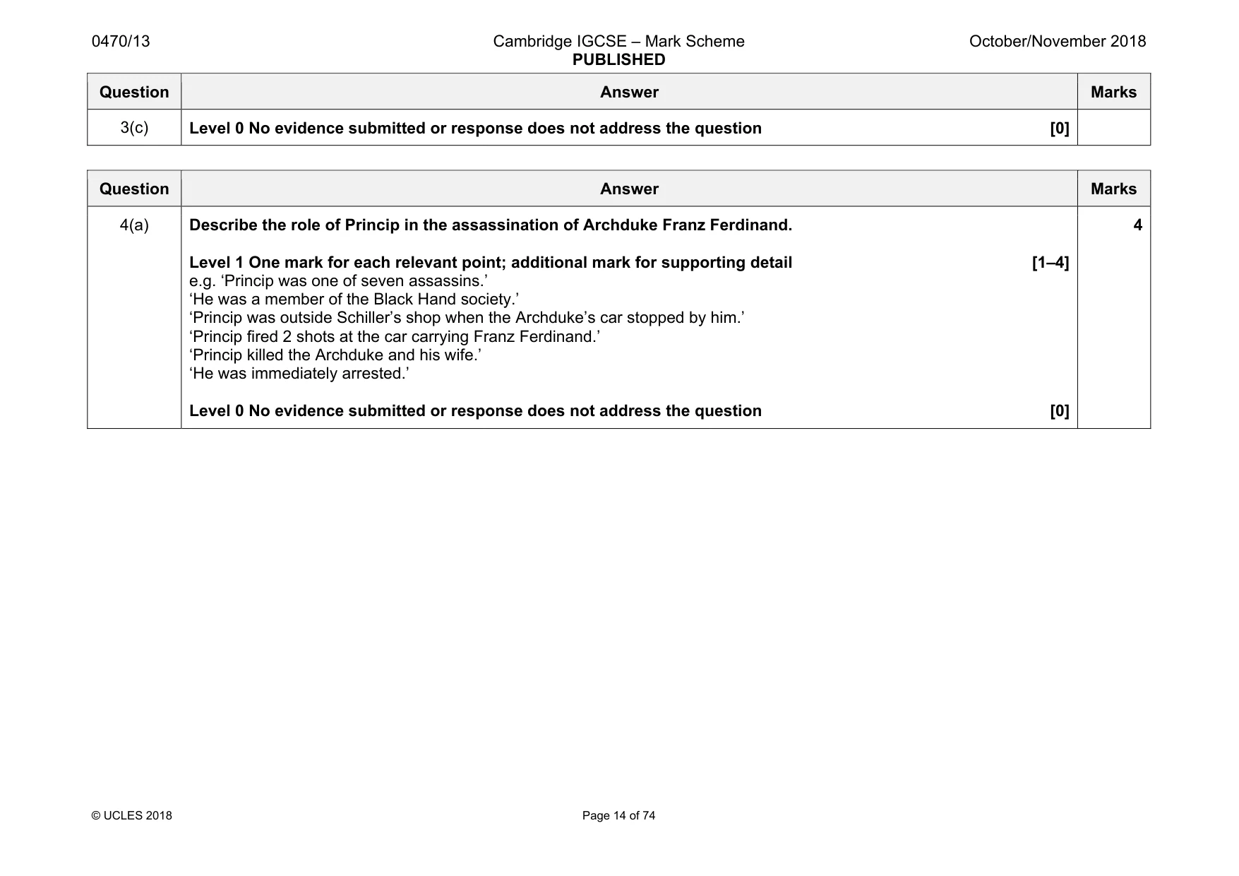 Mark scheme, page 14 of 74