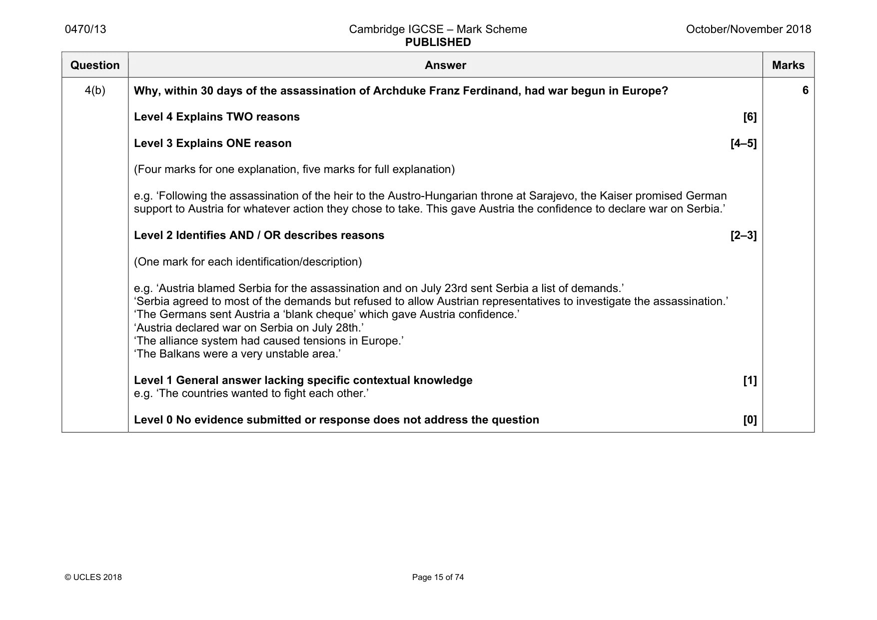 Mark scheme, page 15 of 74