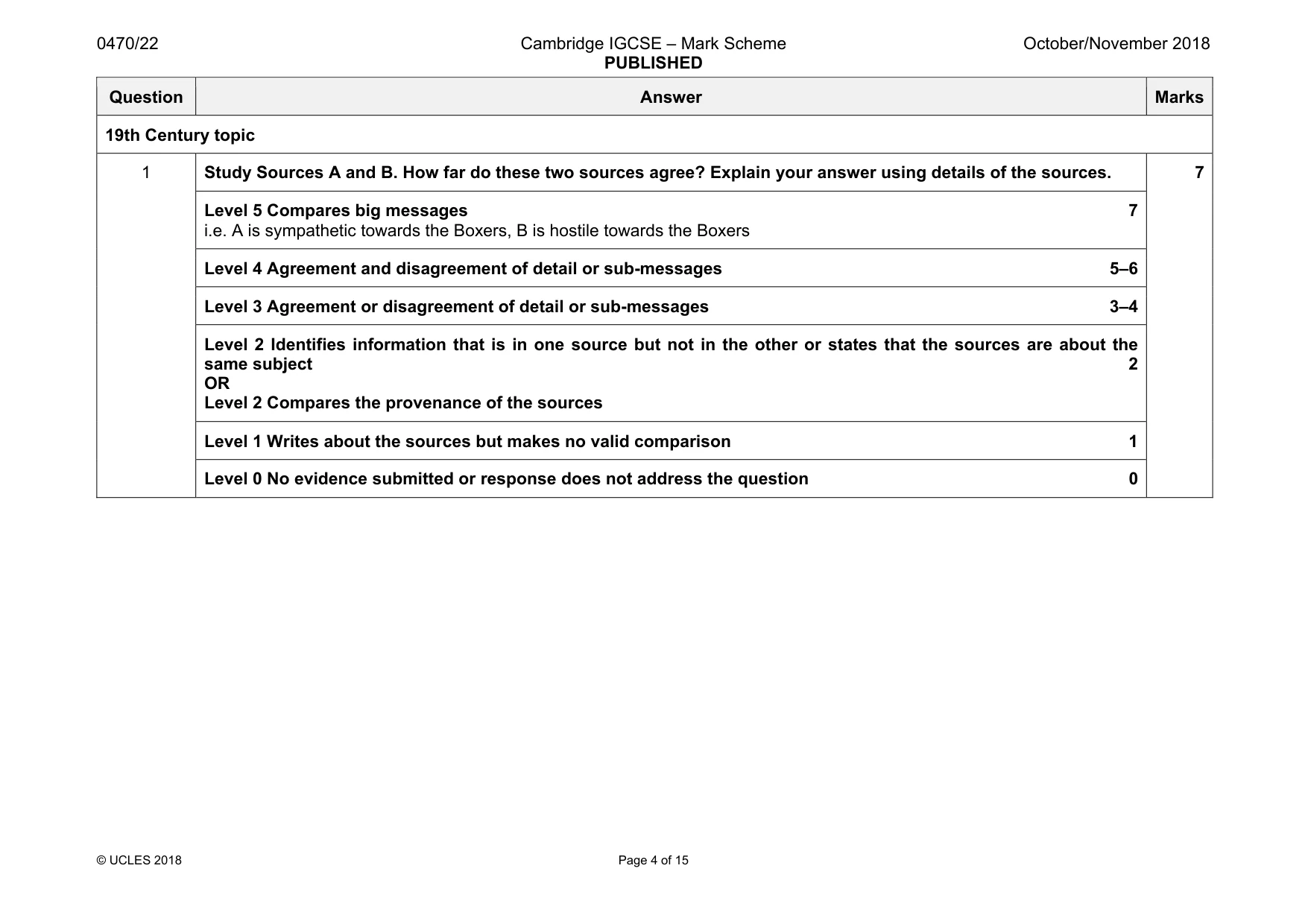 Mark scheme, page 4 of 15