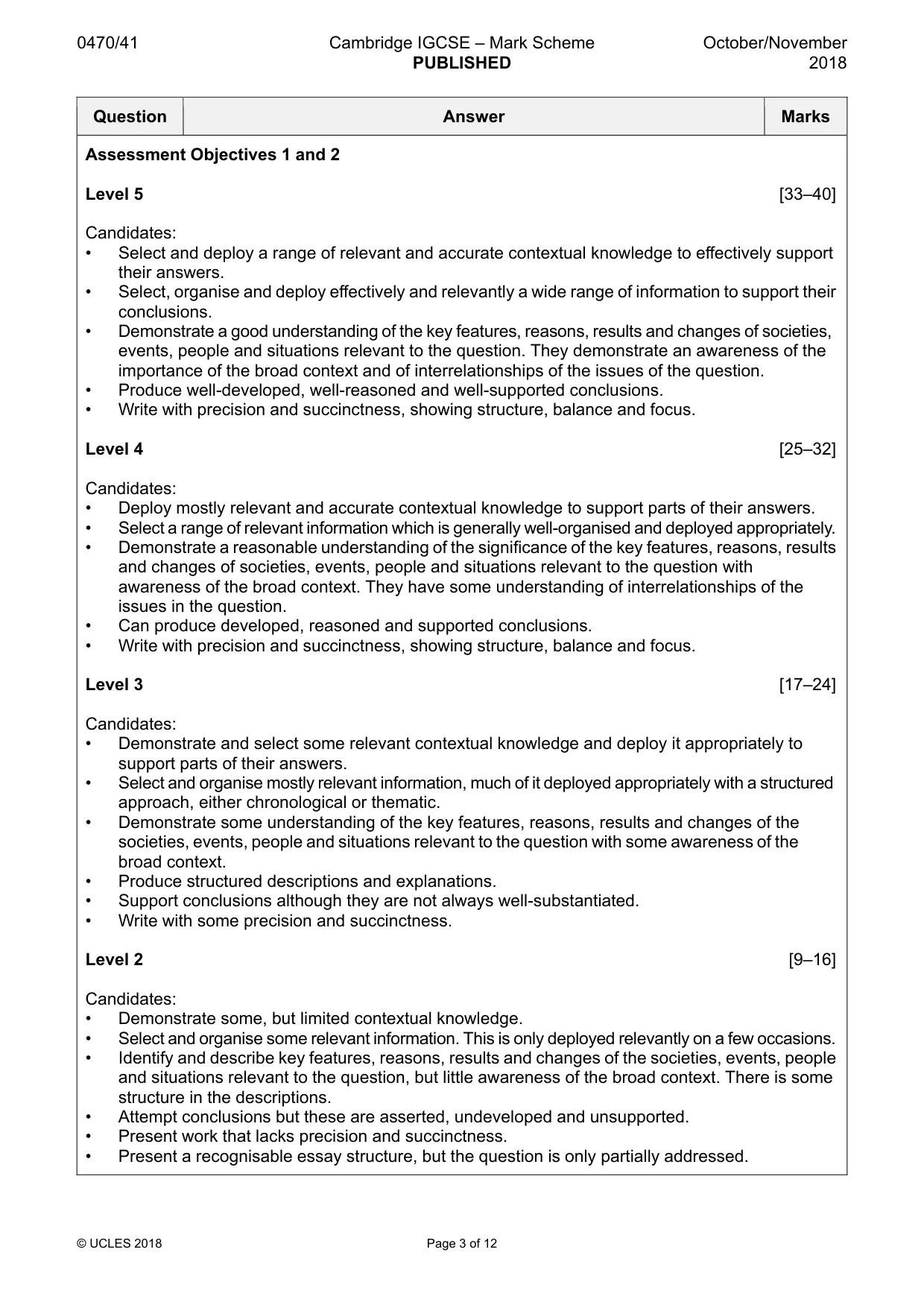 Mark scheme, page 3 of 12