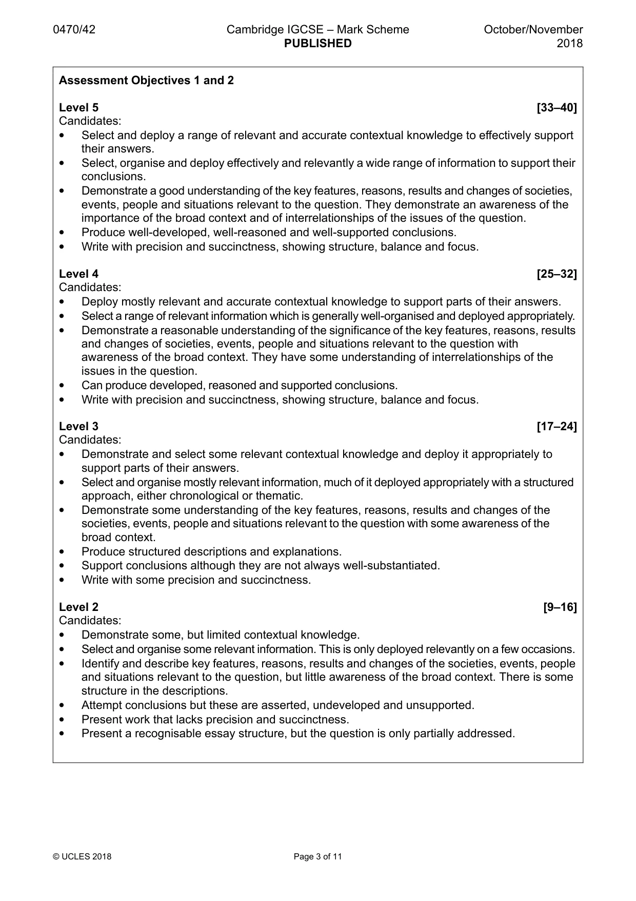 Mark scheme, page 3 of 11