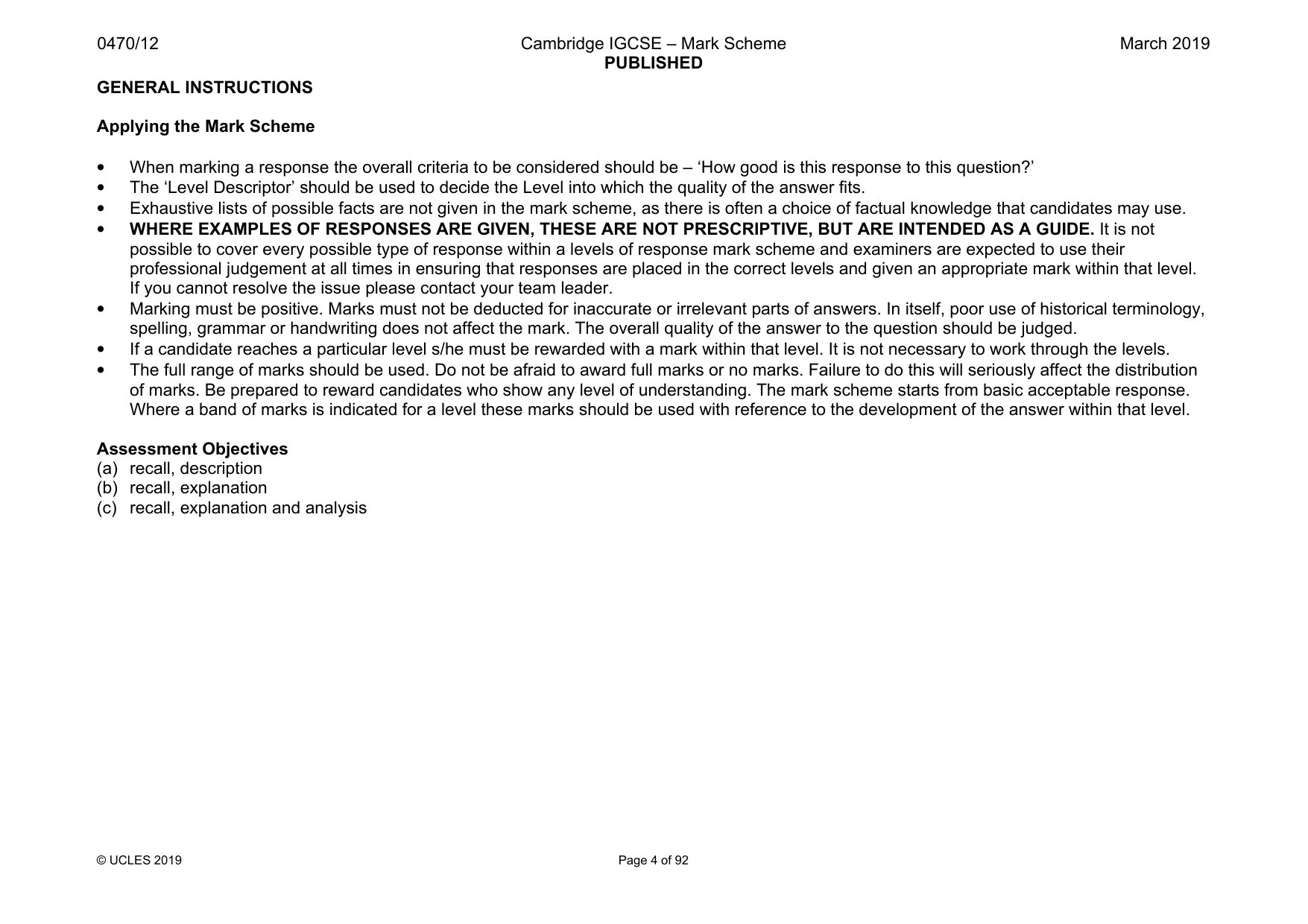 Mark scheme, page 4 of 92