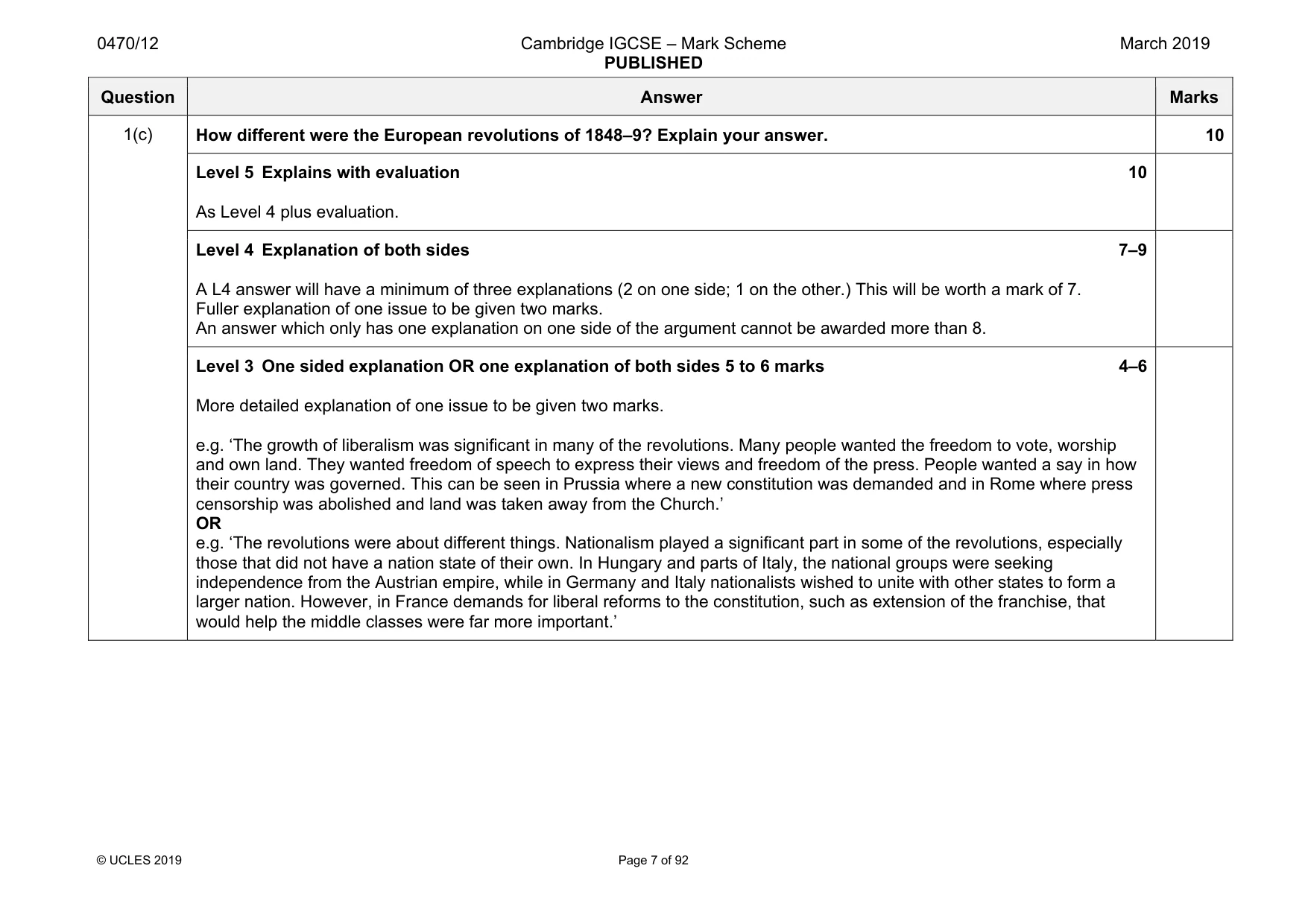 Mark scheme, page 7 of 92