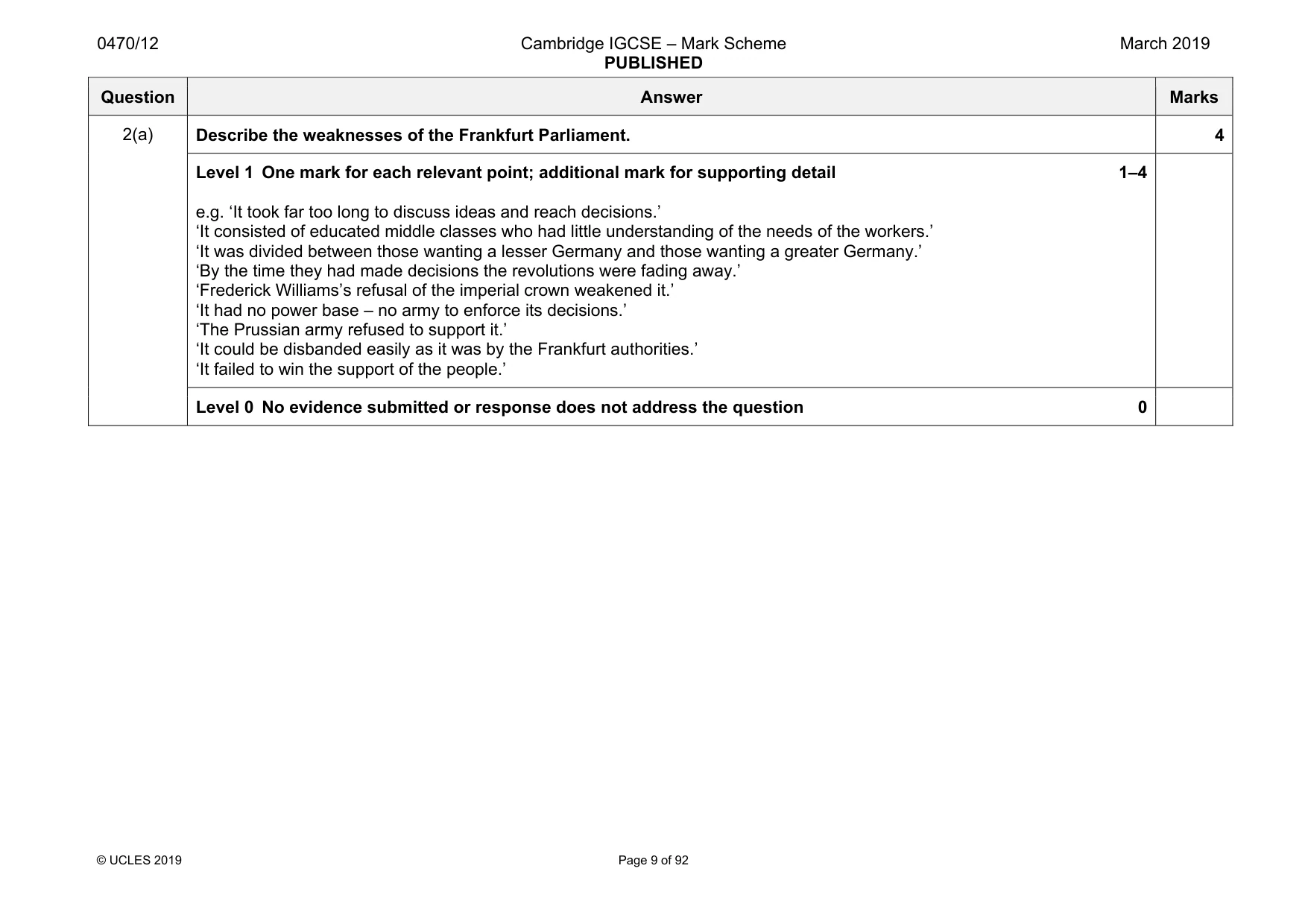 Mark scheme, page 9 of 92