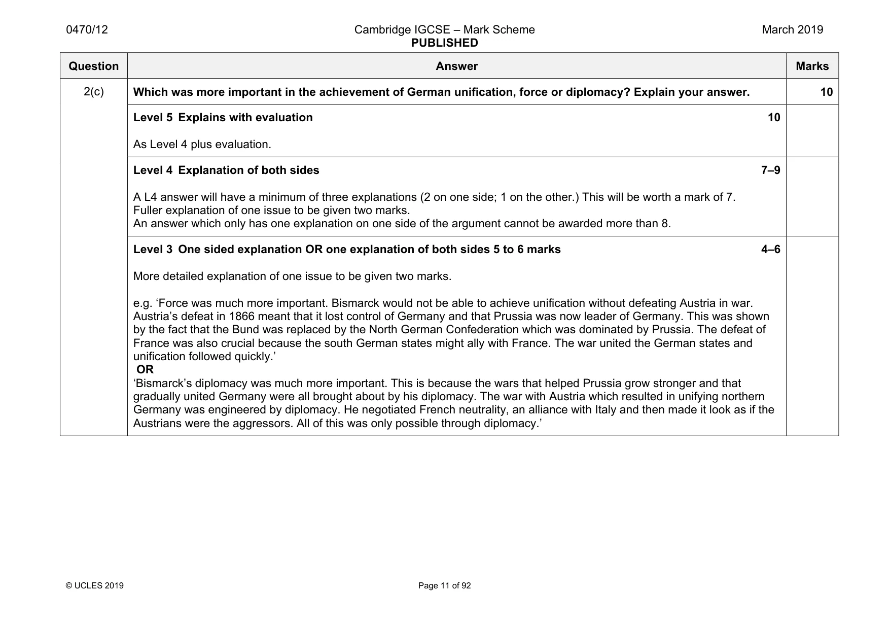Mark scheme, page 11 of 92