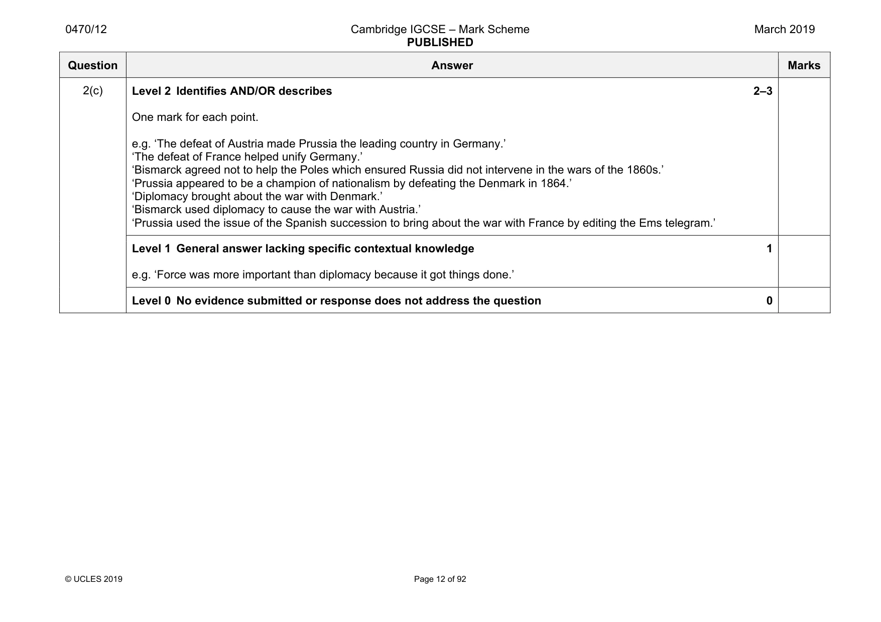 Mark scheme, page 12 of 92