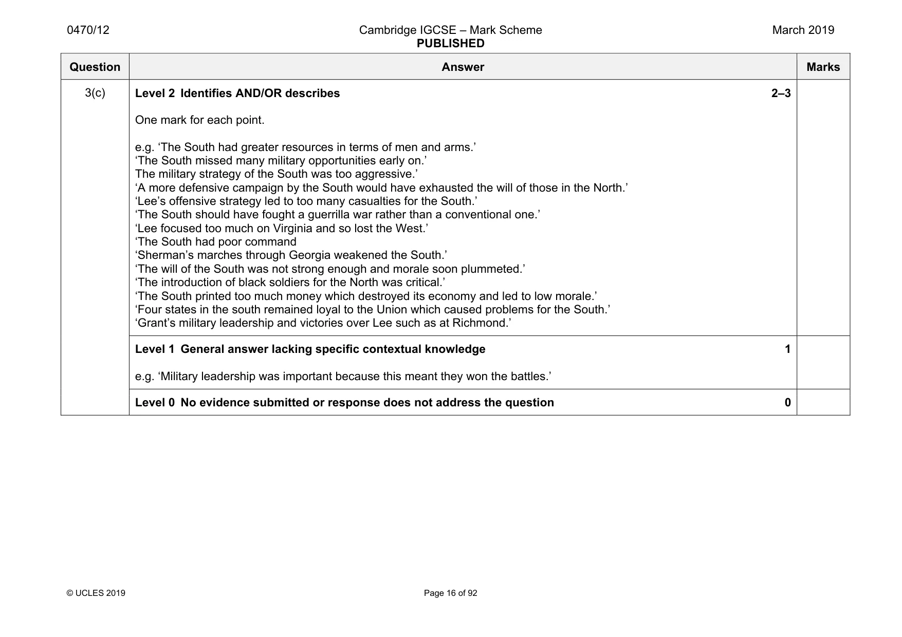 Mark scheme, page 16 of 92