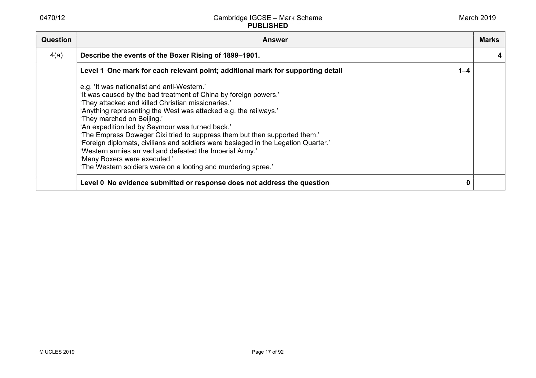 Mark scheme, page 17 of 92